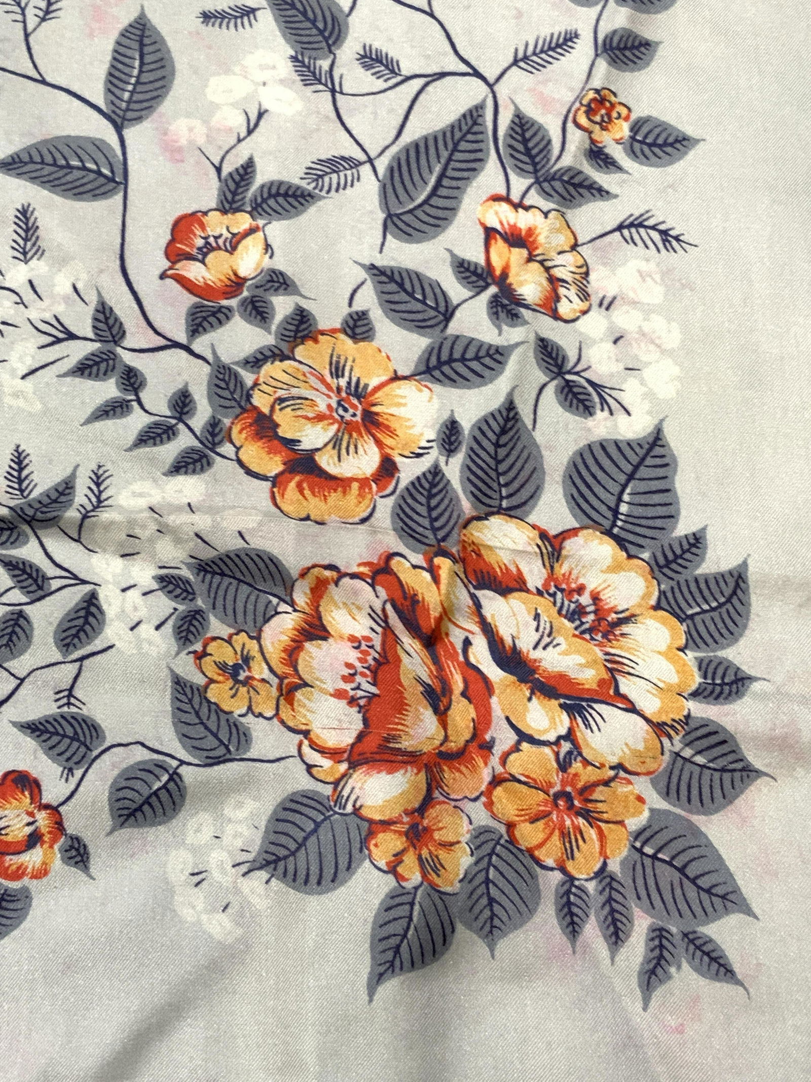 Vintage Soft Hand Floral Patterned Square Scarf (1 of 10)