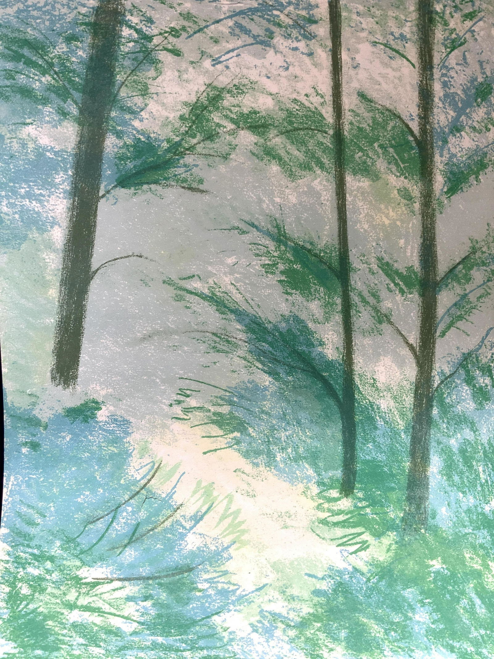 UMBERTO LILLONI Signed Trees Lithograph (1 of 8)