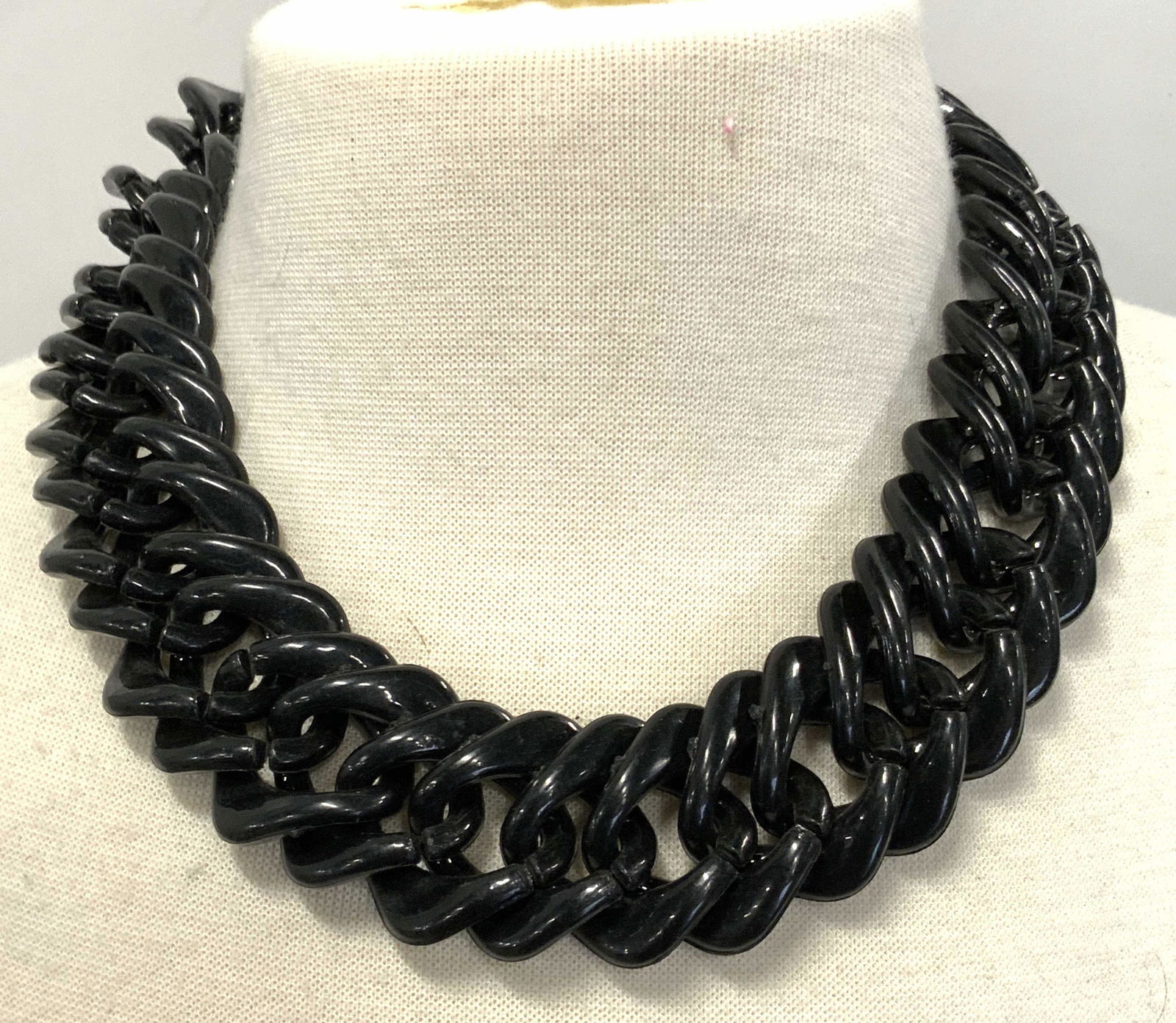 Chunky Black Statement Necklace, Jewelry (1 of 8)