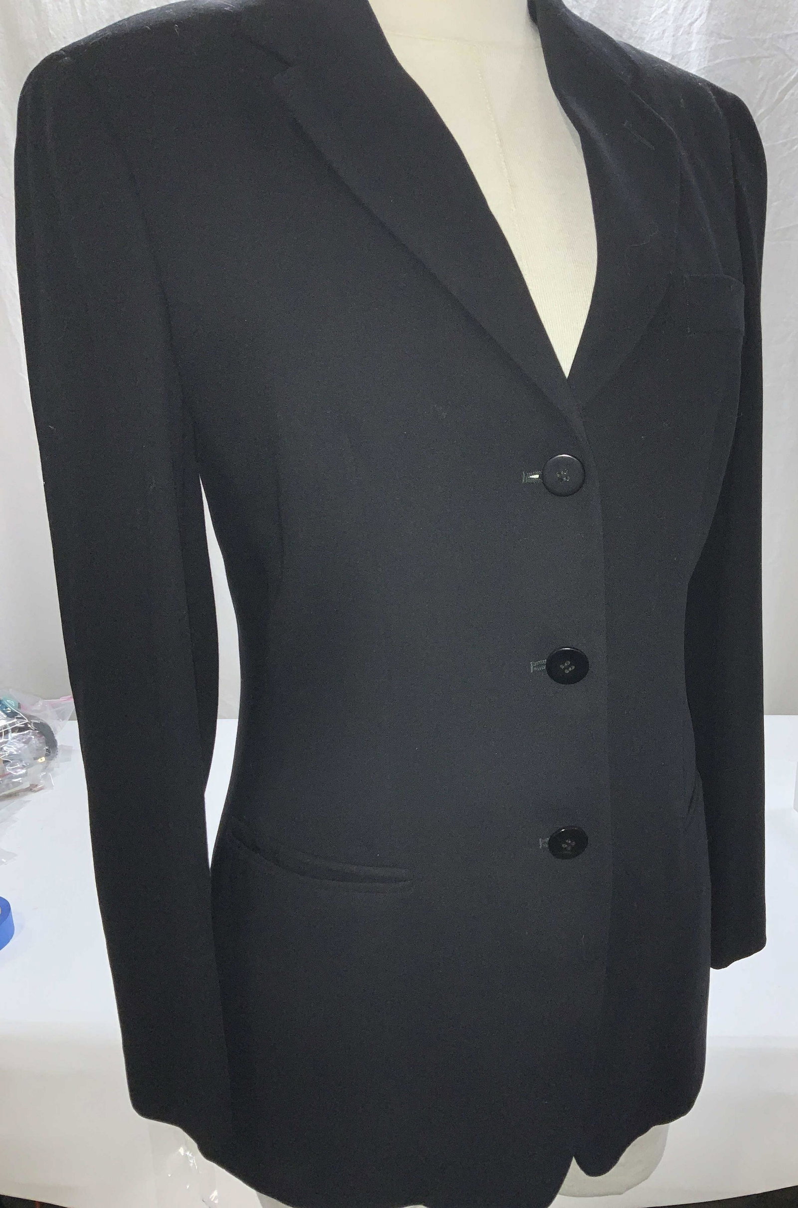 GIORGIO ARMANI BLACK Wool Blazer , Italy (1 of 7)