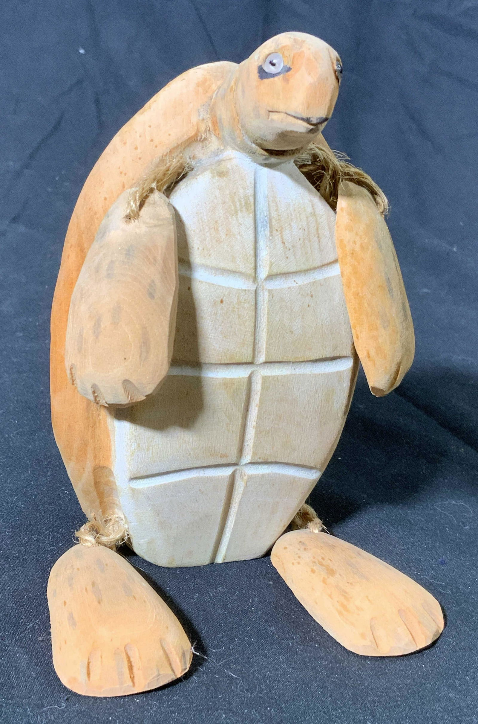 Carved Wooden Articulated Turtle Figure (1 of 7)