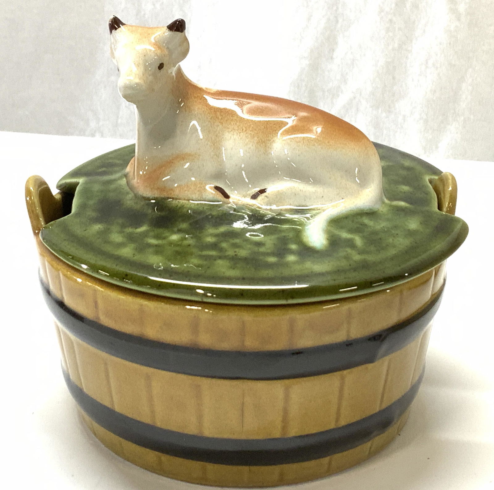 Taste Setter Porcelain Cow Butter Bowl, PORTUGAL (1 of 6)