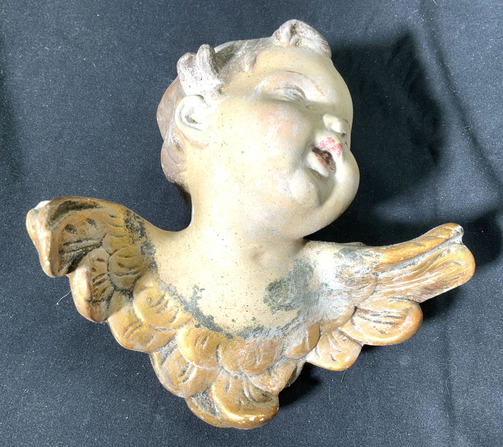 Vintage Plaster Cherub Head Figure (1 of 6)