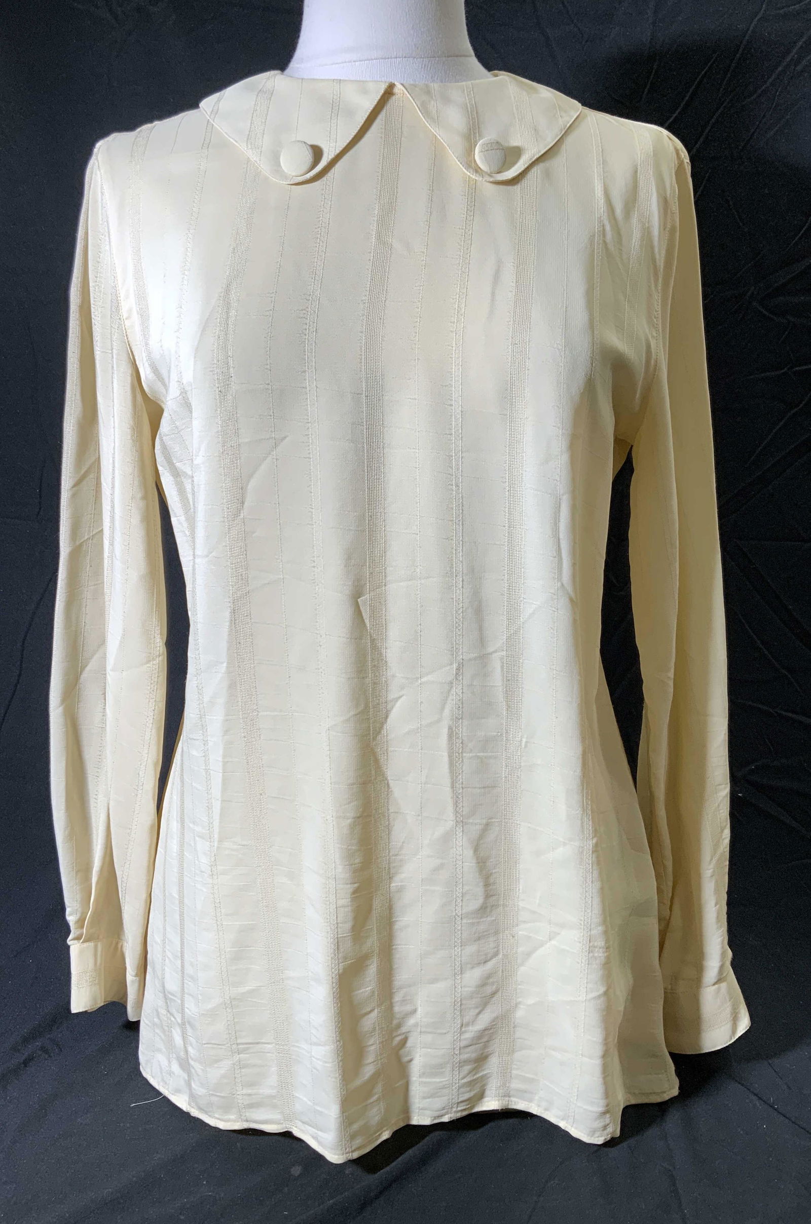 Vintage GIORGIO ARMANI Cream Silk Blouse (1 of 8)