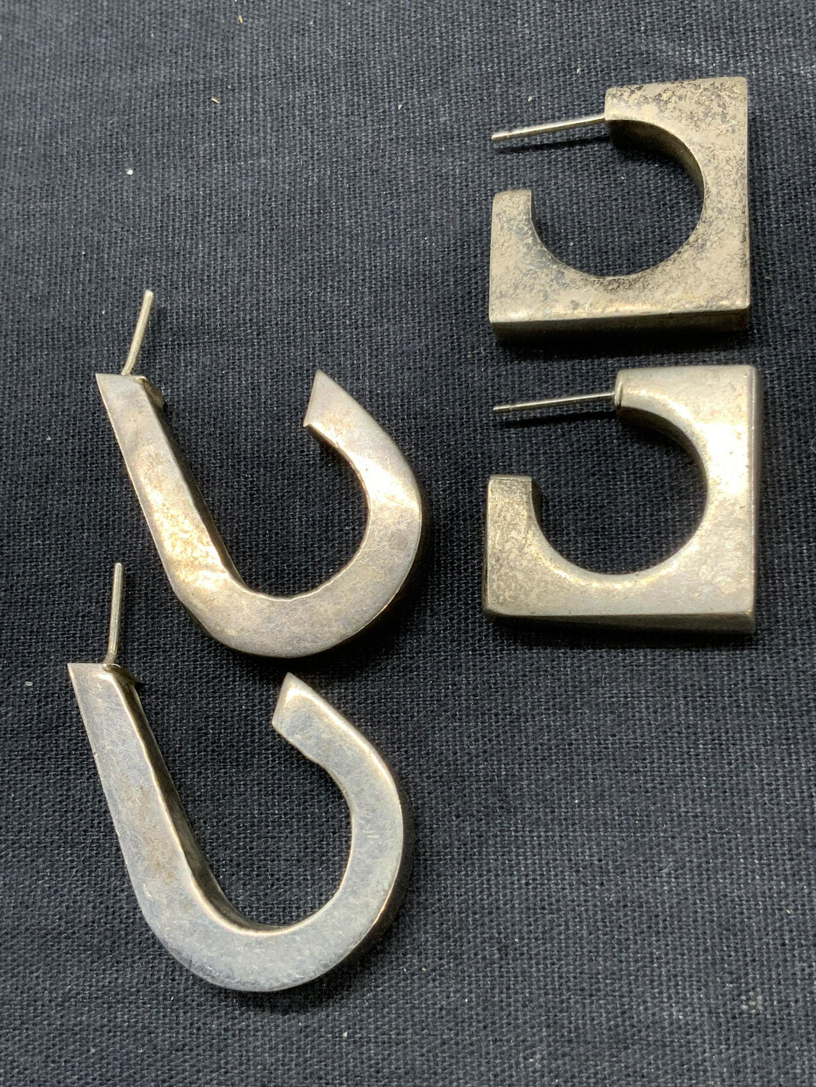 2 vintage Sterling Art Deco Earrings (1 of 9)