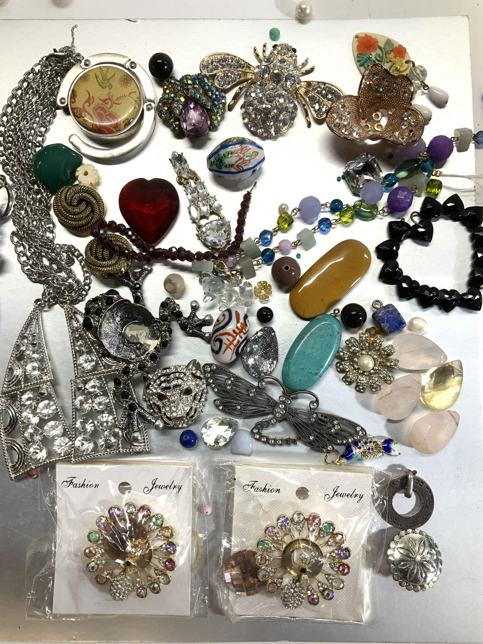 Jewelry Making Lot, Sterling, Natural Stone, Beads (1 of 9)