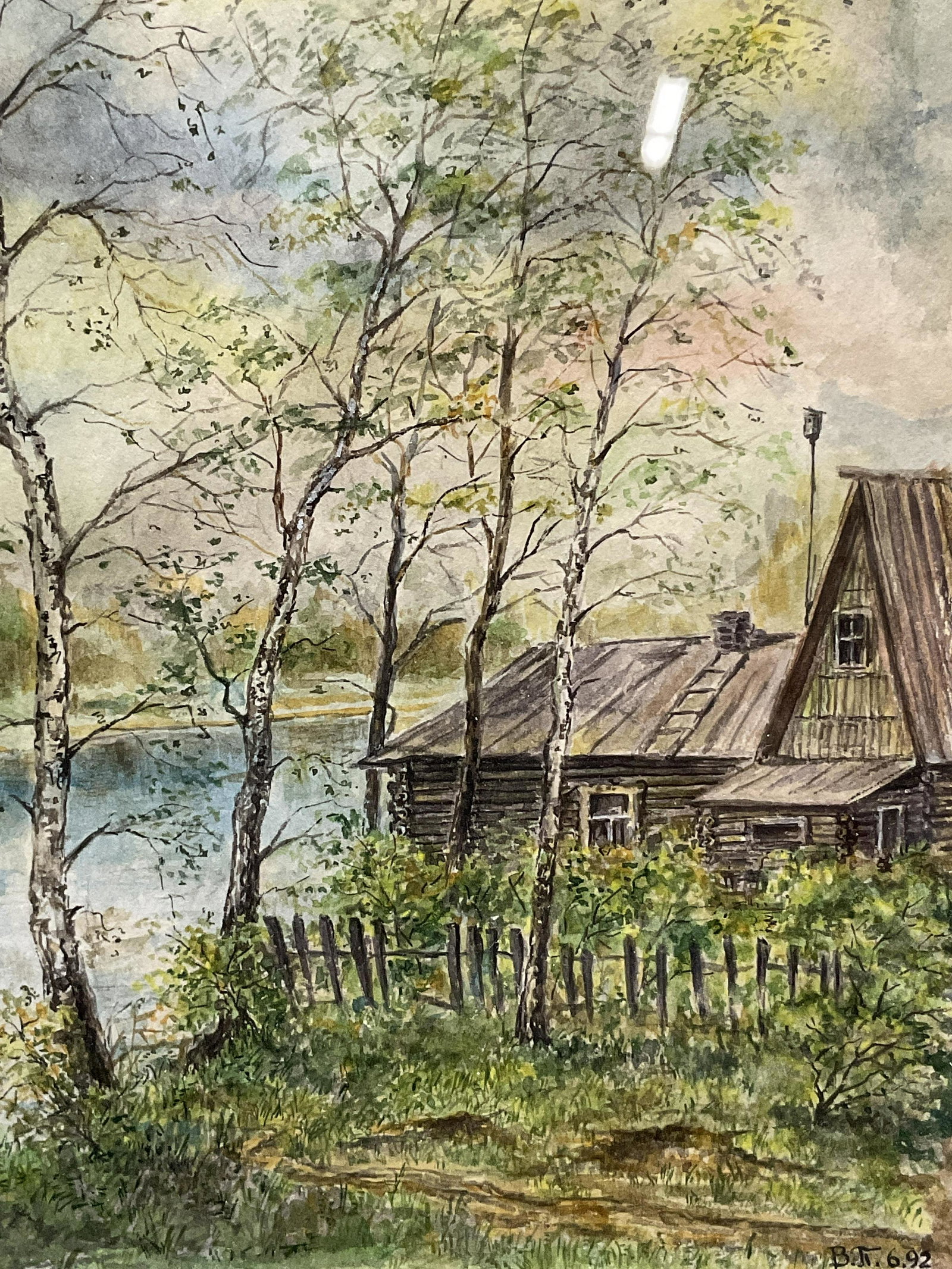 Framed SGND Landscape Watercolor (1 of 5)