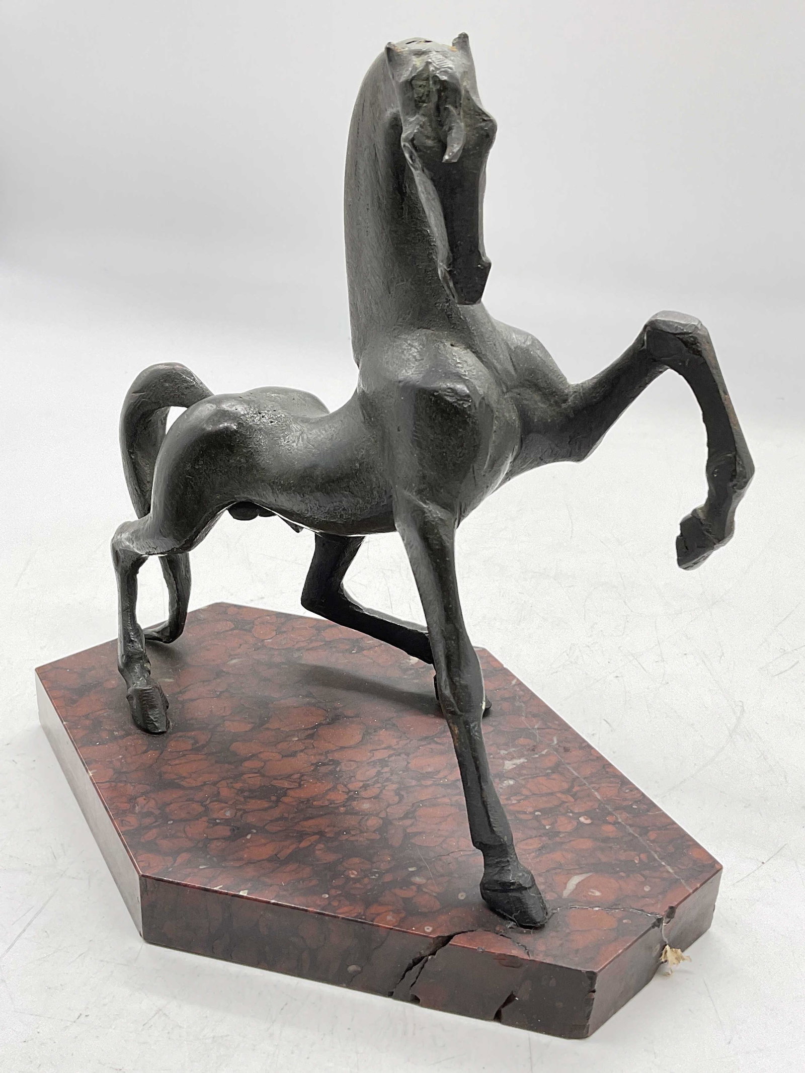Etruscan Bronze Horse on Marble Base (1 of 6)