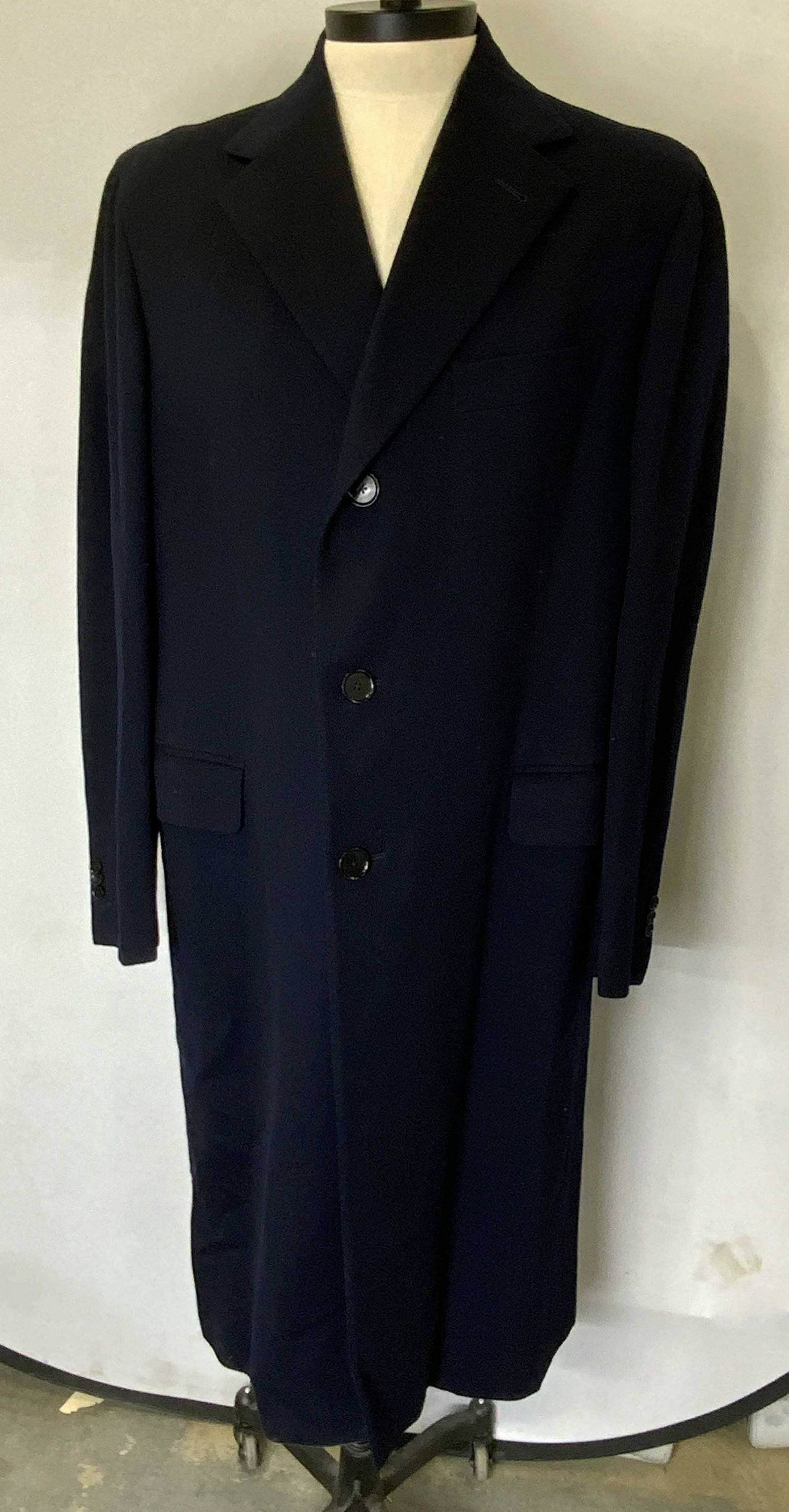 SARTORIALE Blue Wool & Cashmere Coat Italy (1 of 7)