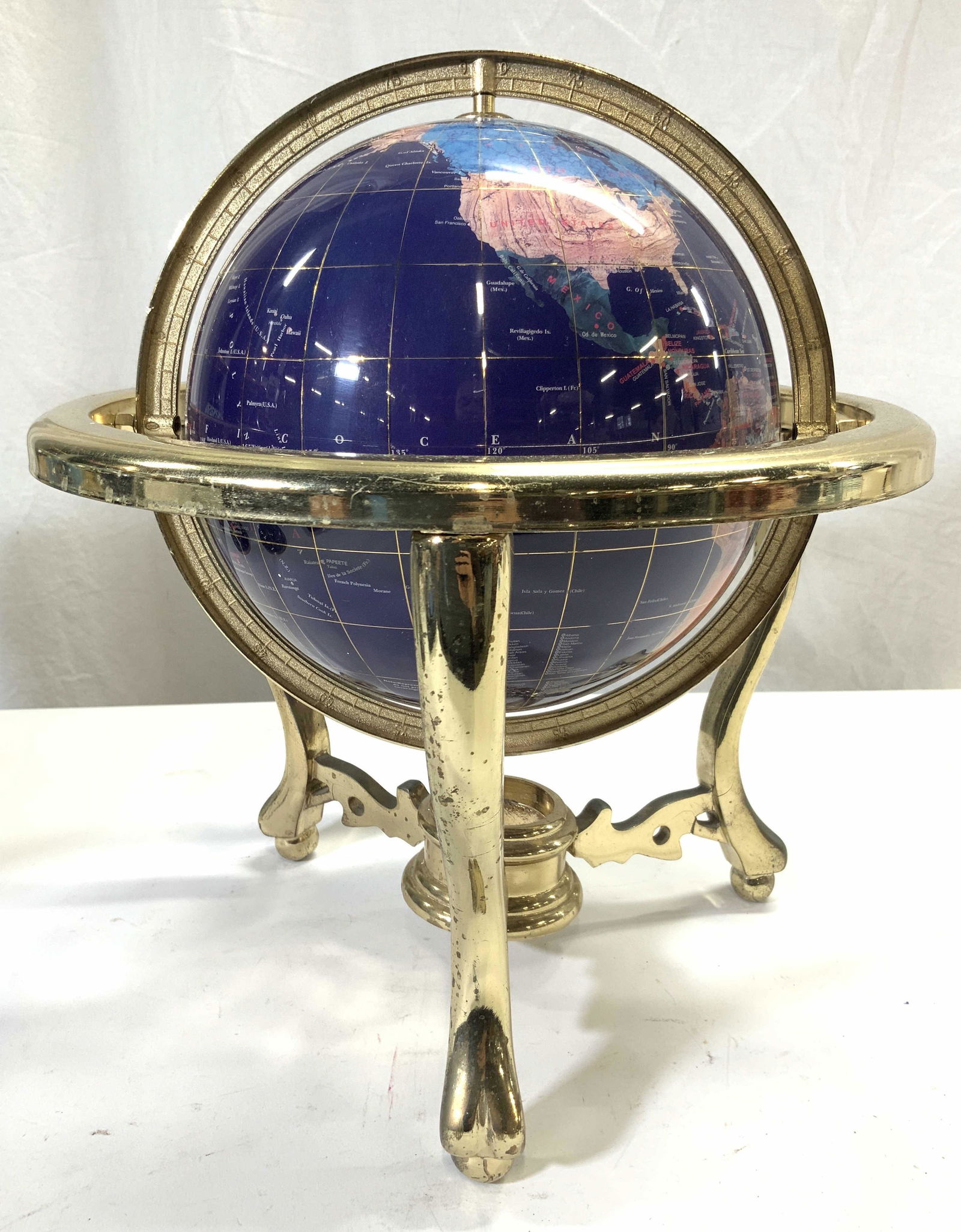 Metal Base Footed Globe (1 of 8)