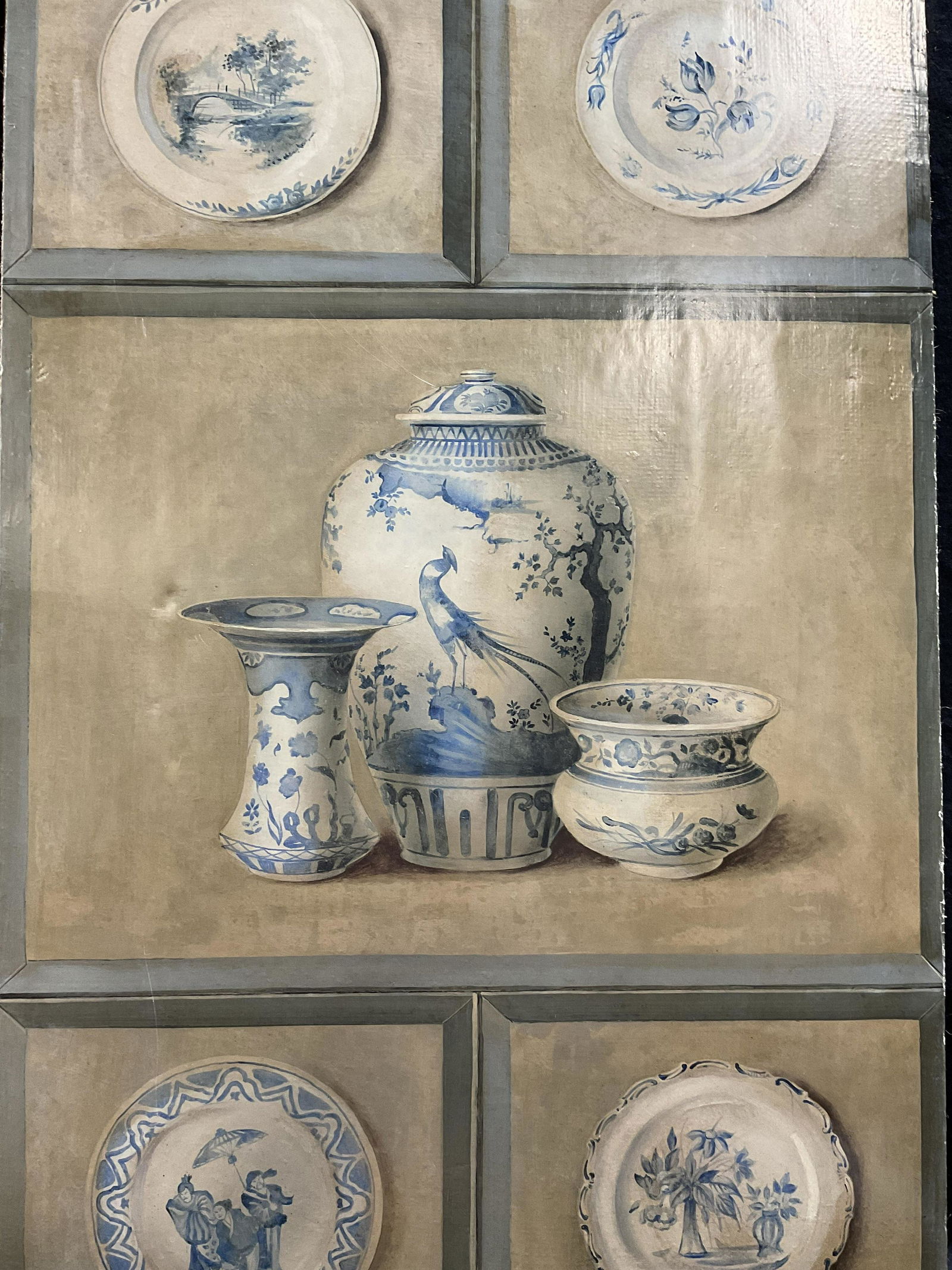 F DE VILLENEUVE Signed Offset Lithograph (1 of 6)