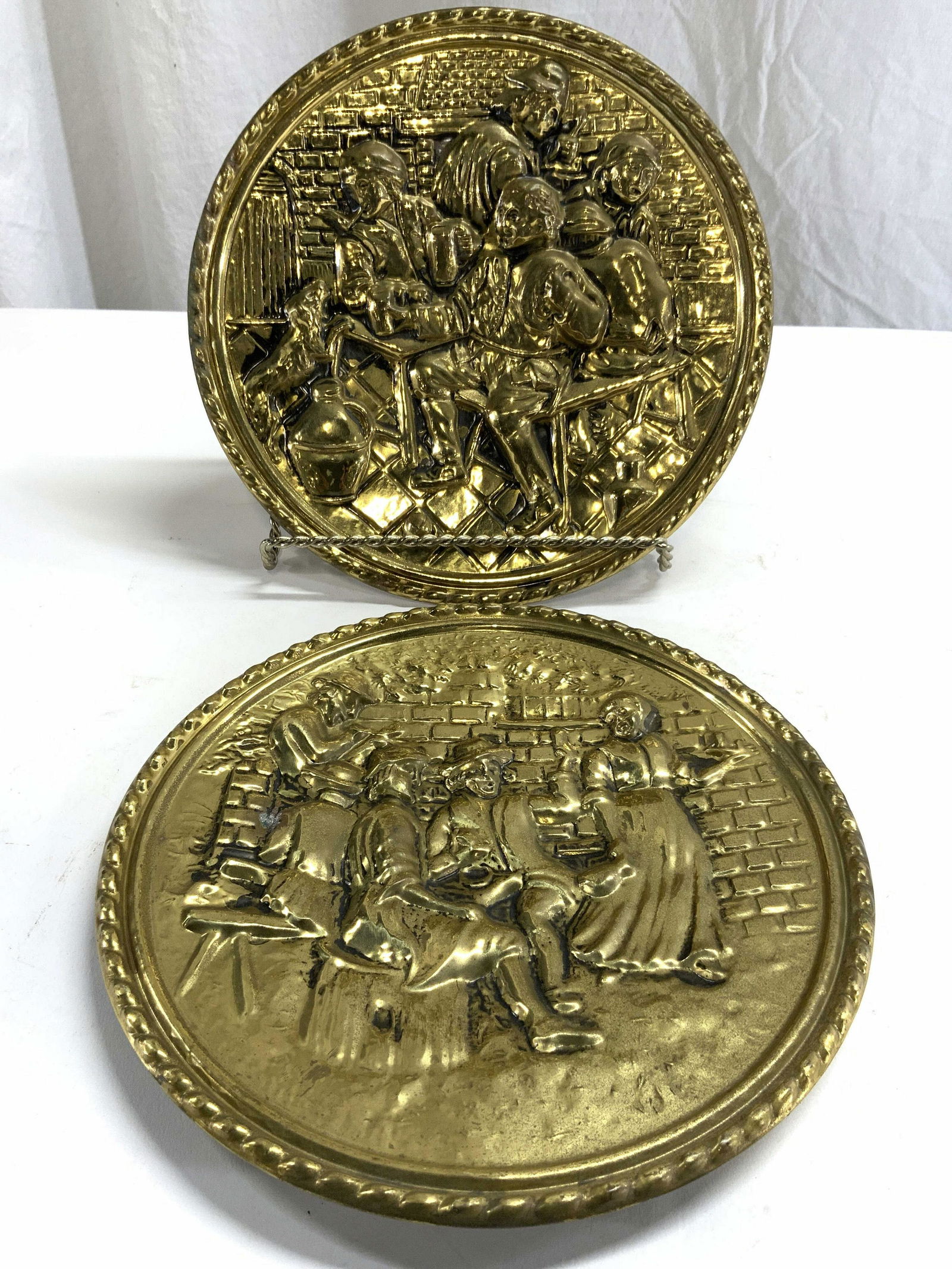 Lot 2 Vintage Metal Wall Reliefs (1 of 7)