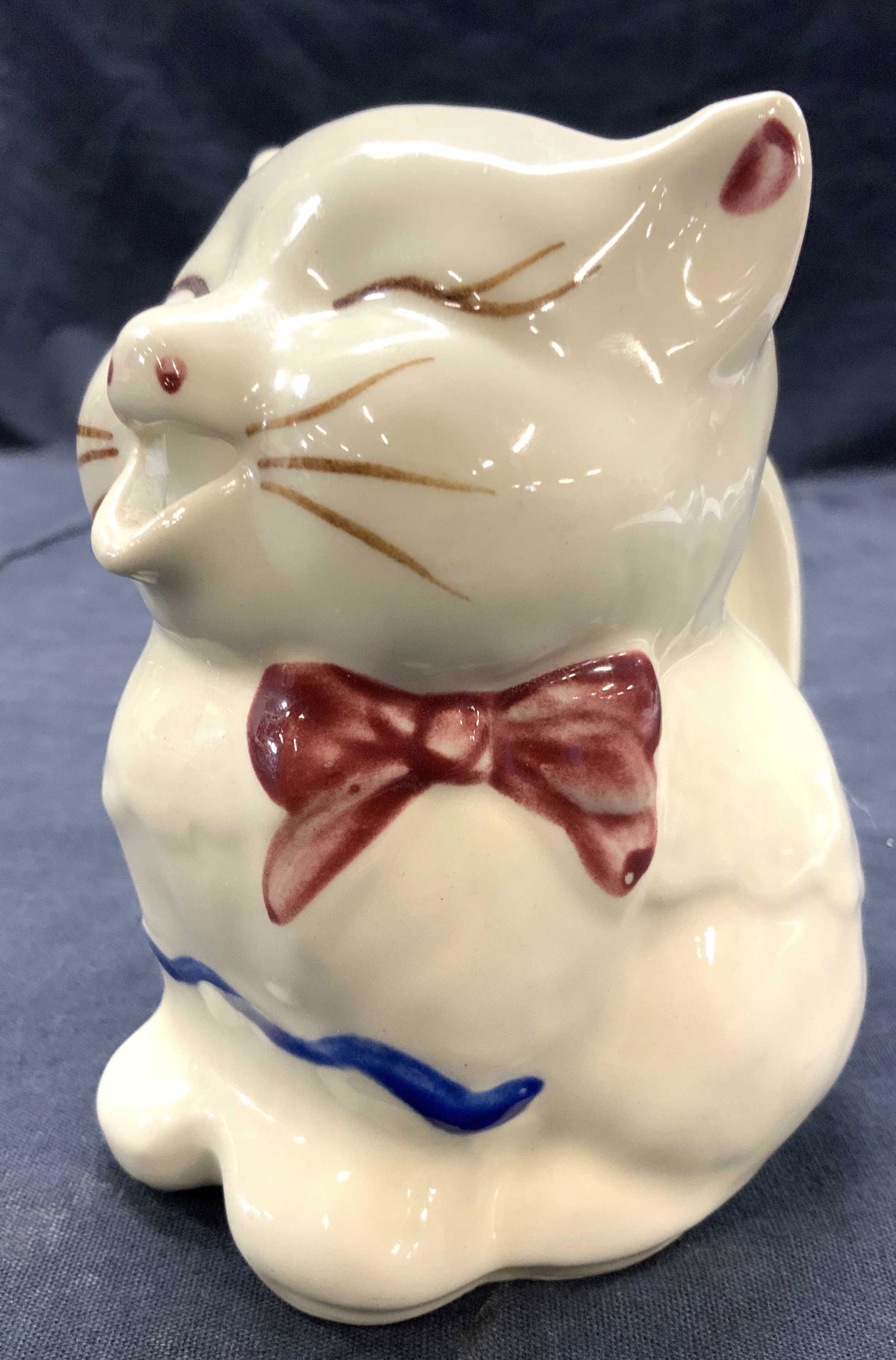 PUSS N BOOTS Hand Painted Porcelain Cat Pitcher (1 of 9)