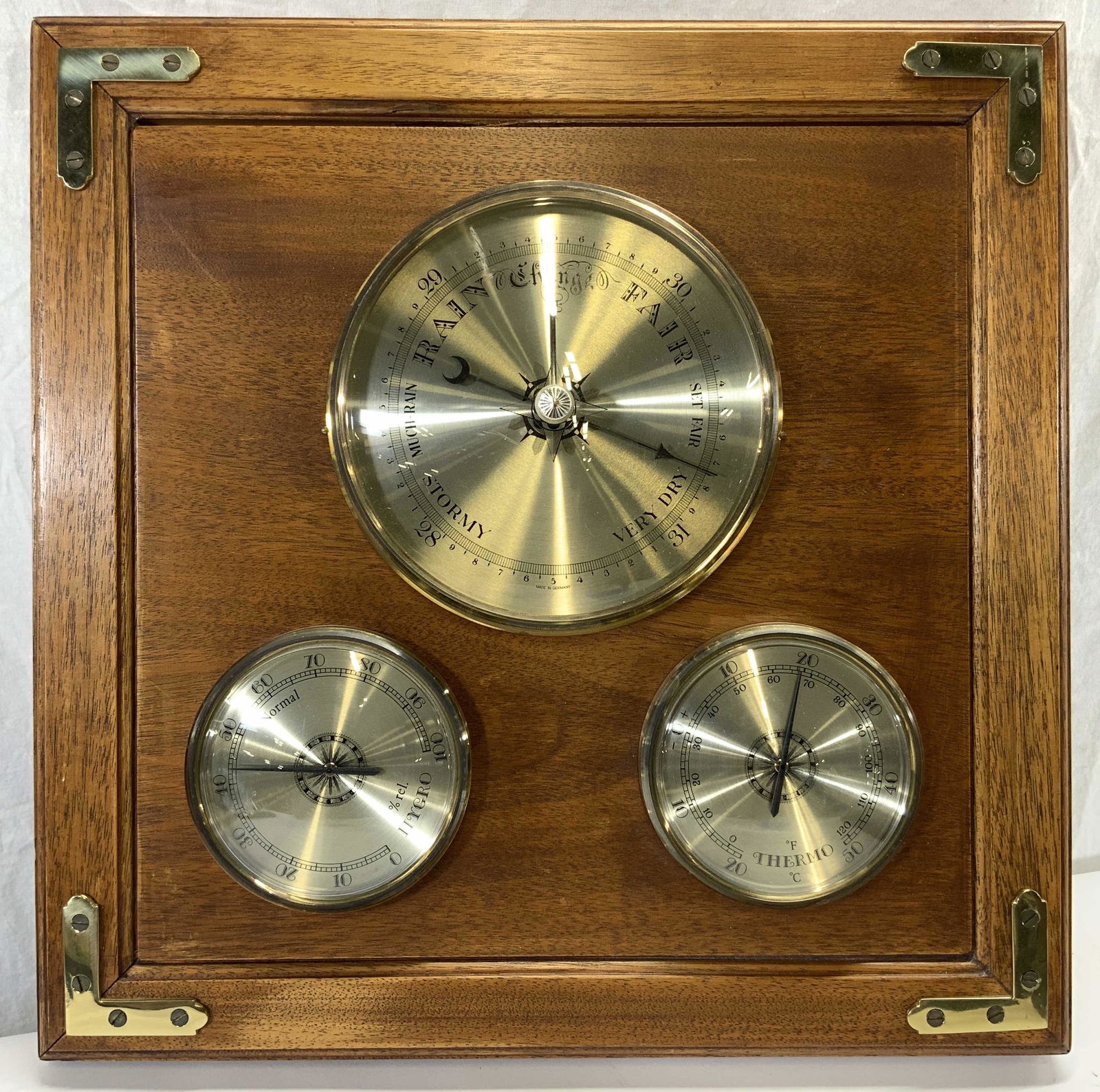 Barometer Thermometer Hydrometer Wood Wall Hanging (1 of 6)