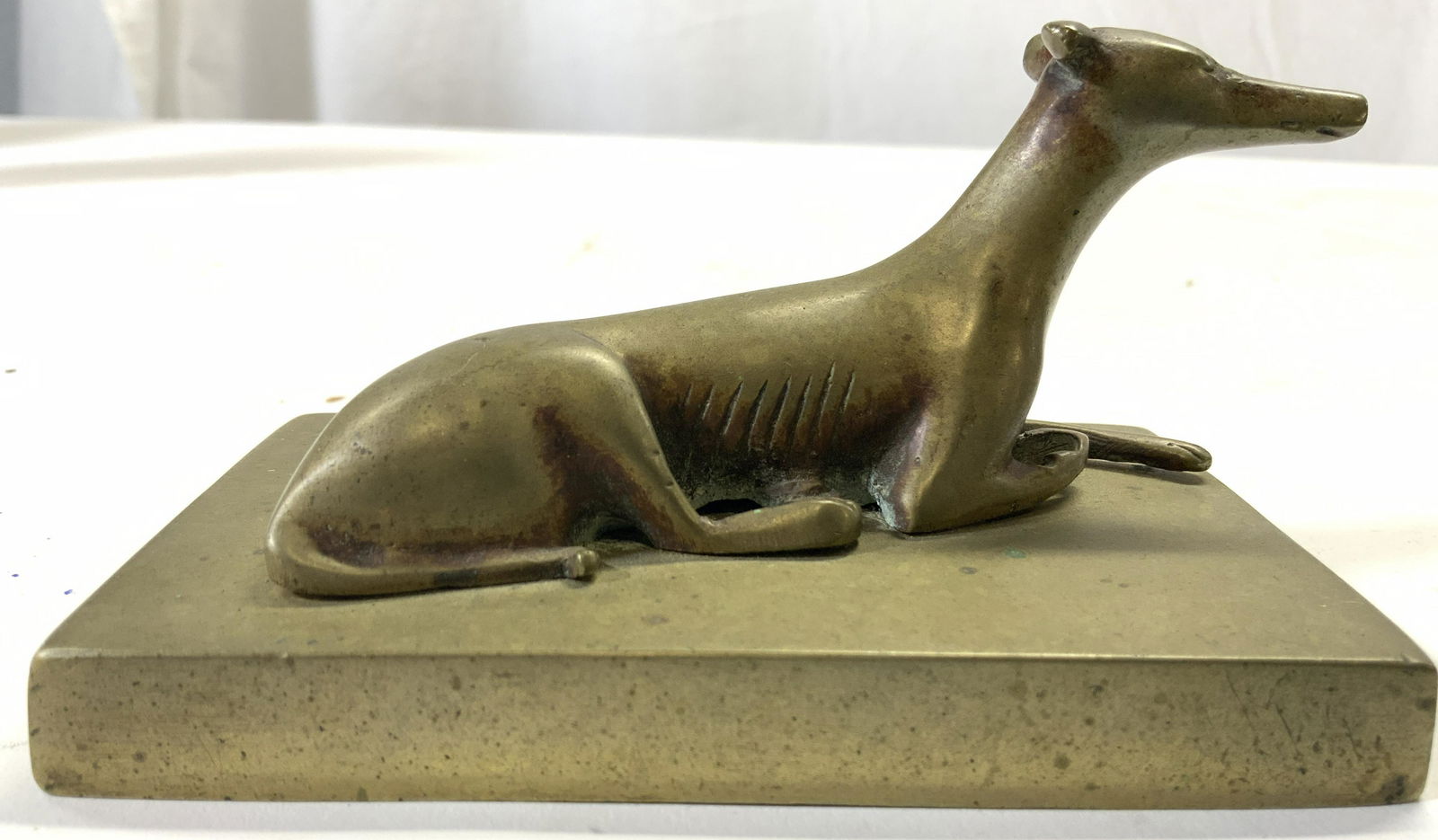 Pair Vintage Brass Laying Dog Figures (1 of 7)