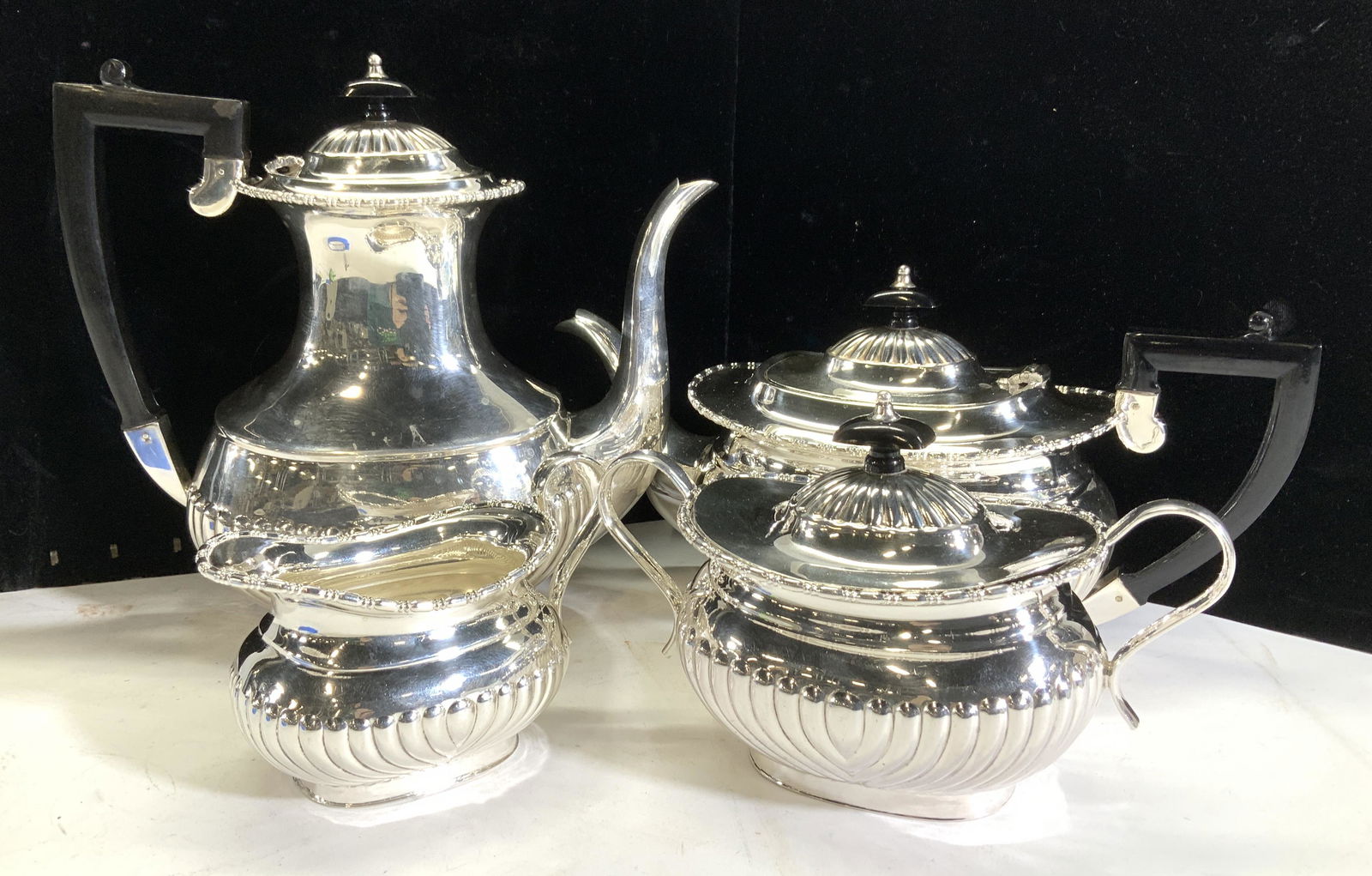 WA SHEFFIELD SILVER PLATE  Tea & Coffee Service, 4 (1 of 9)