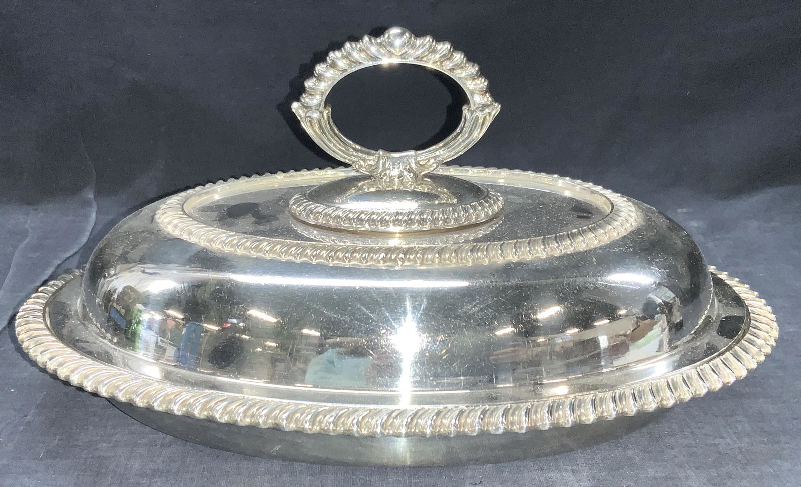 Silver Plate Hallmarked Lidded Serving Tray (1 of 7)