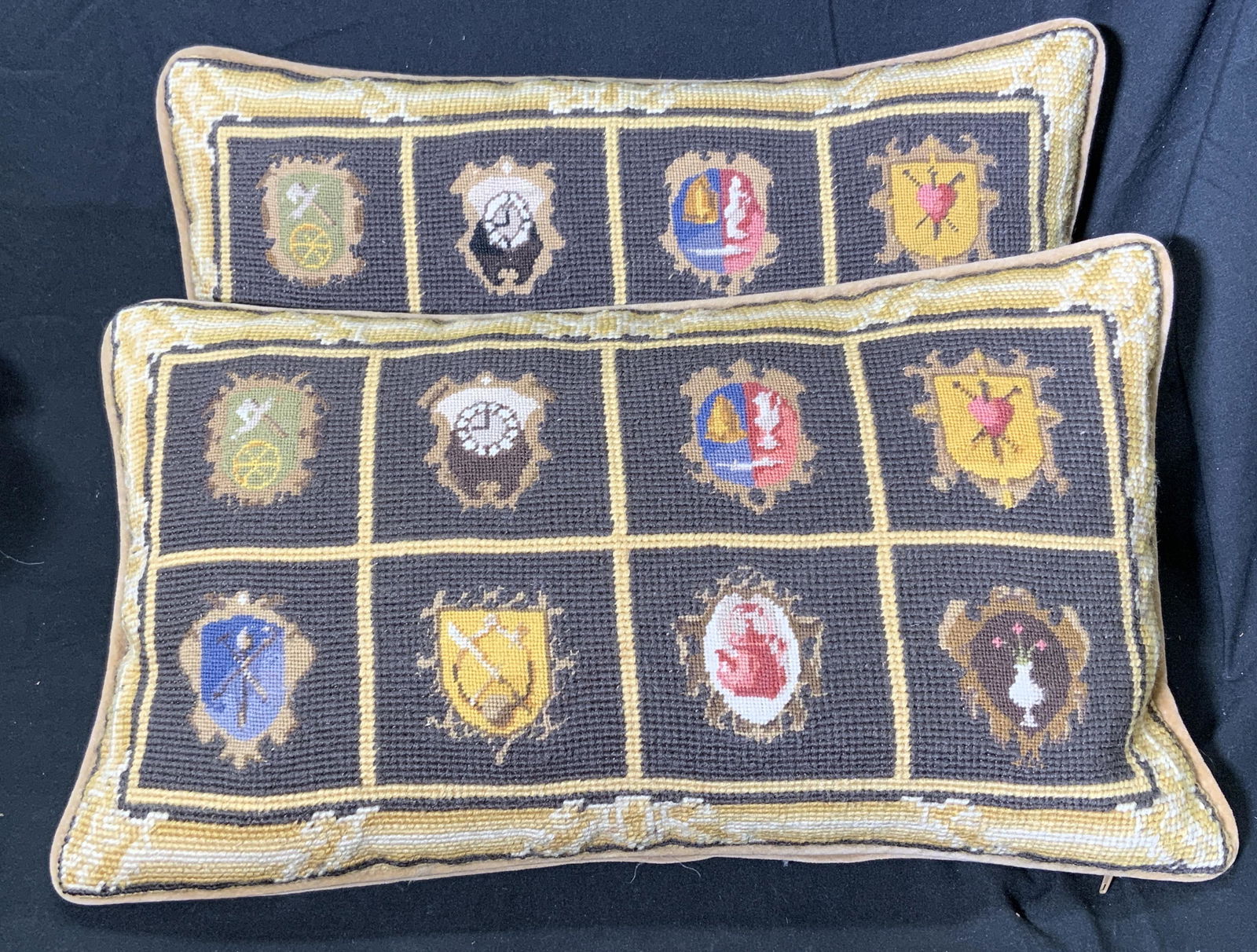 Set 2 Decorative Down Tapestry Throw Pillows (1 of 7)