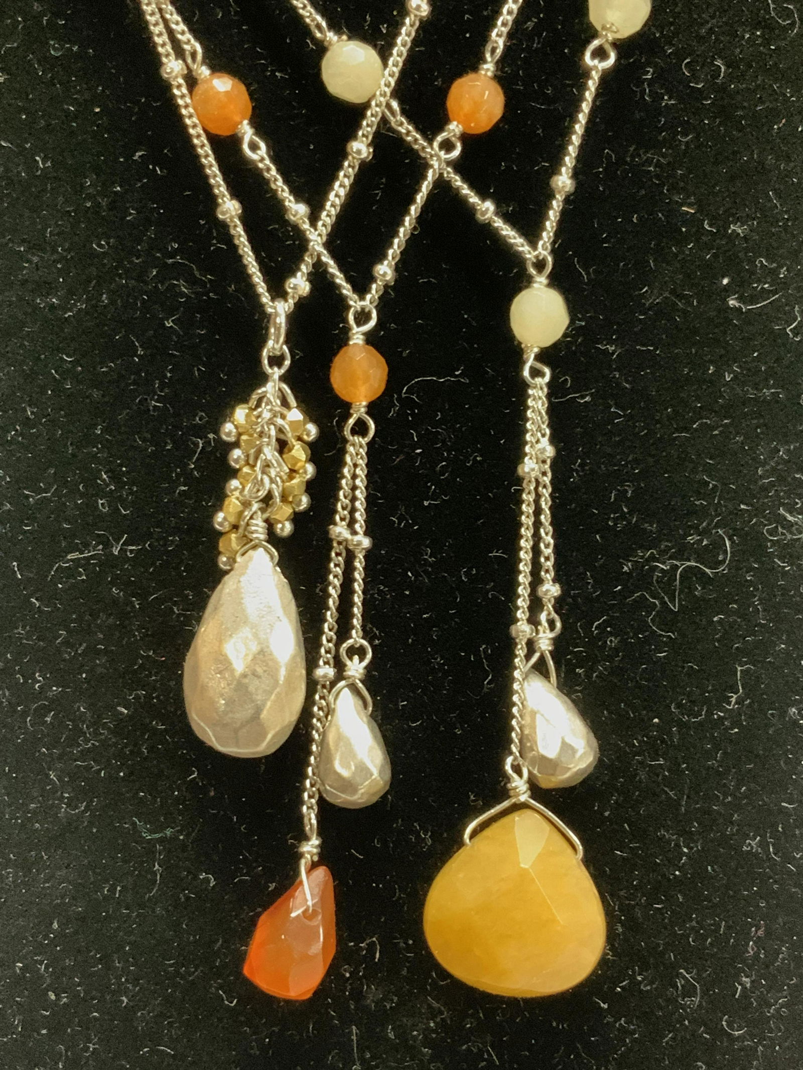 Sterling Silver Necklaces w Chalcedony Beads, 3 (1 of 6)