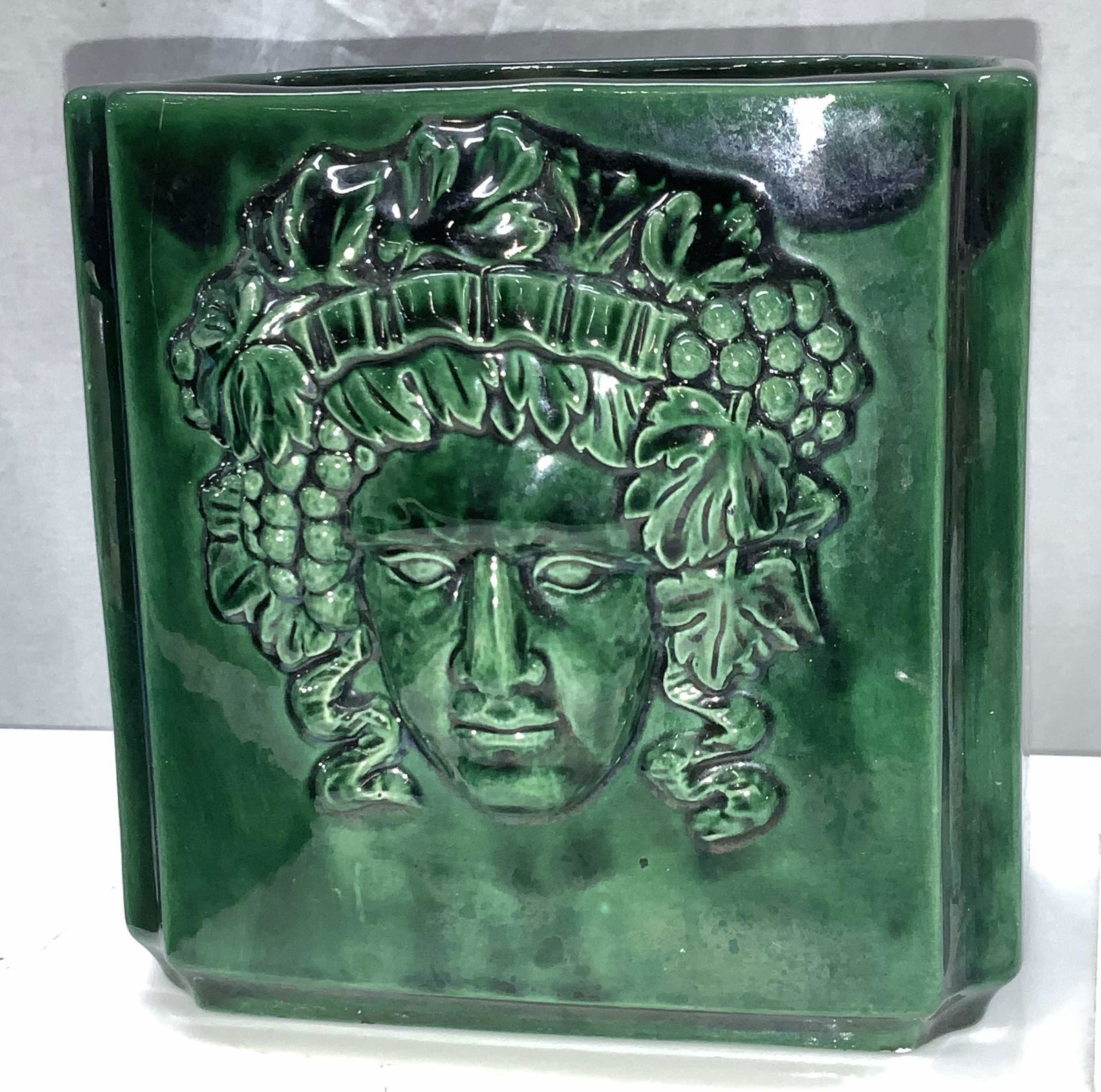 Embossed Neoclassical Head Ceramic Cachepot (1 of 6)