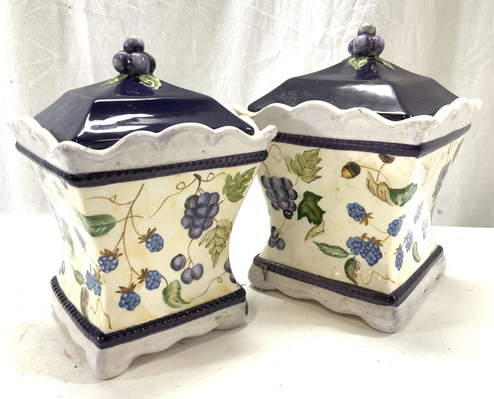 Capriware Hand Painted Ceramic Canisters, 2 (1 of 6)