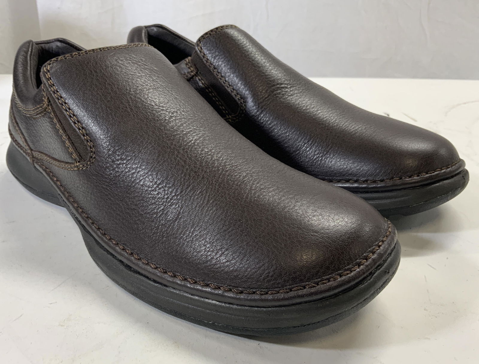 HUSH PUPPIES LUNAR II Dk Brown Leather Sz 10 W Box (1 of 8)