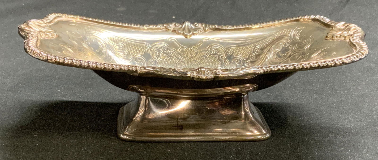 ELLIS BROS Silver Plated Footed Dish (1 of 6)