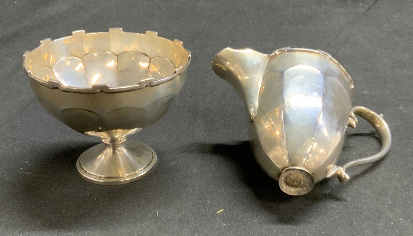 Vintage STERLING SILVER Creamer & Bowl (1 of 9)