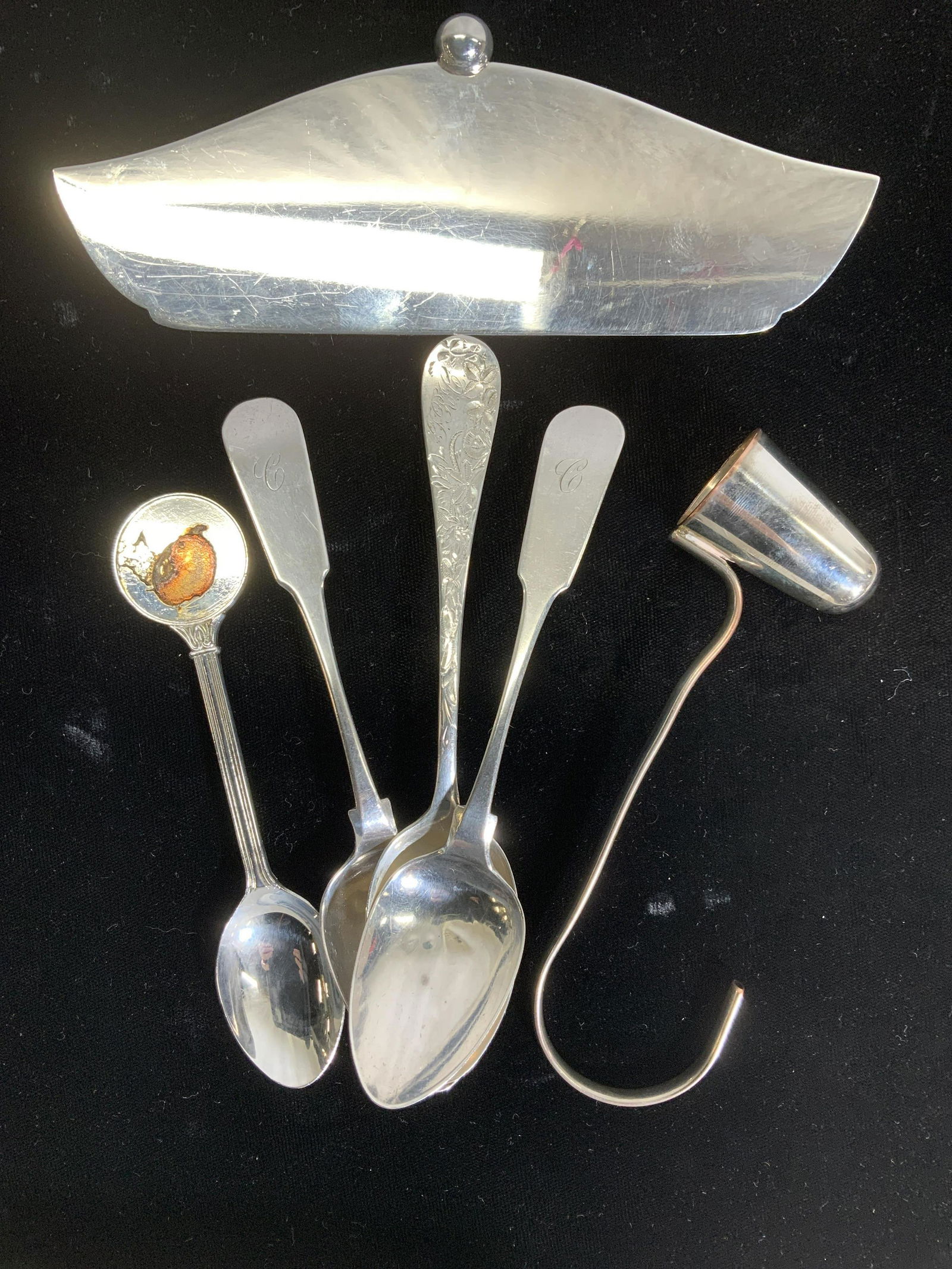 Group Lot 6 Tableware, Sterling Silver, EPNS, More (1 of 5)