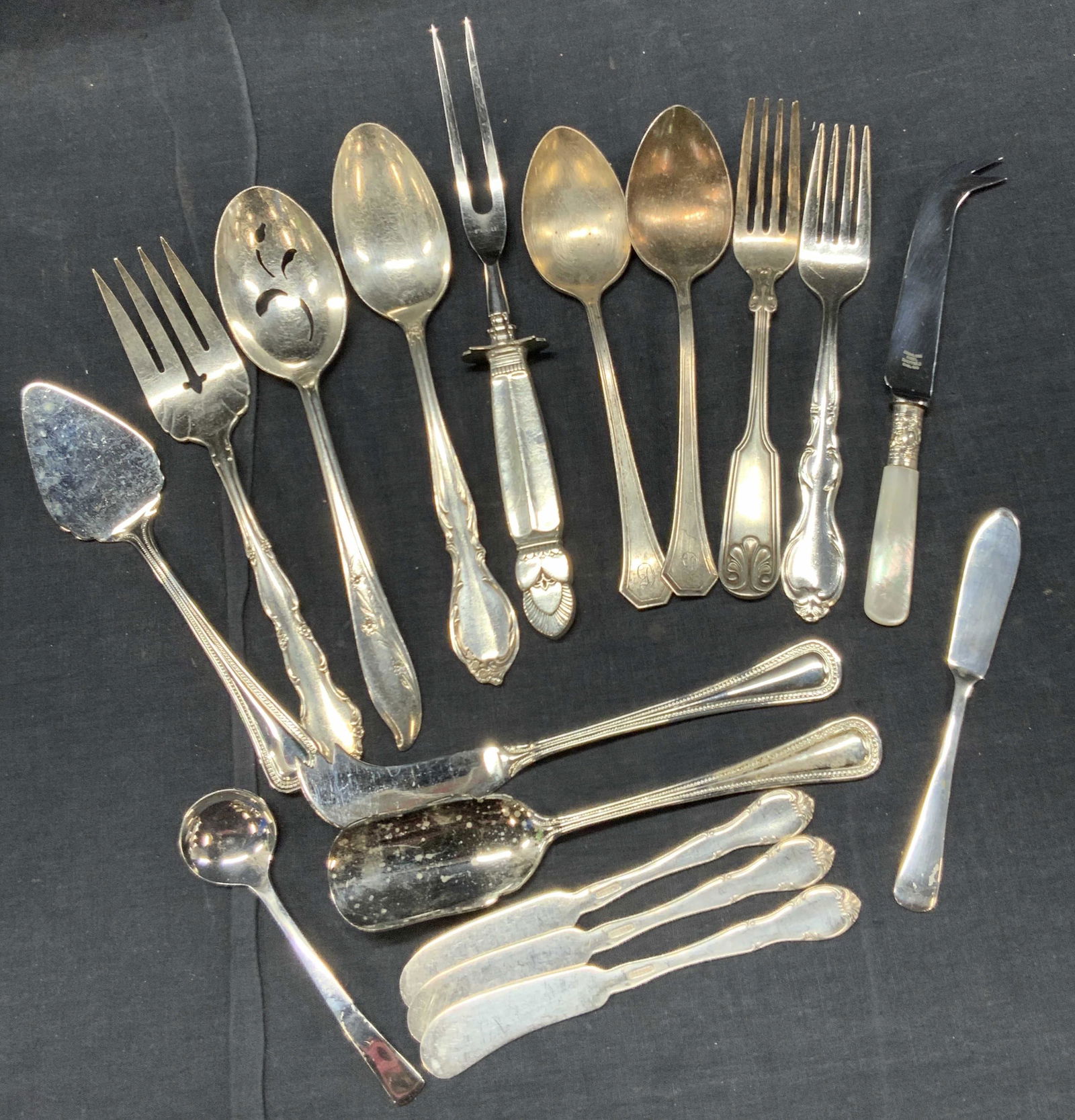 Lot 17 Assorted Sterling & Silver Pl. Utensils (1 of 15)