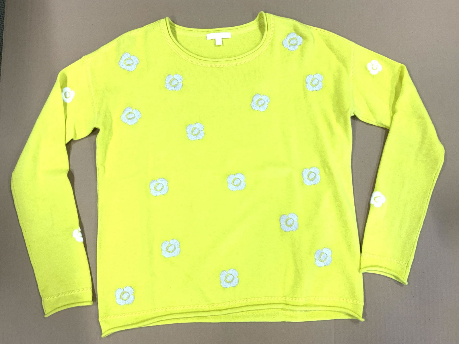 LISA TODD Bright Yellow 100% Cotton Sweater (1 of 8)