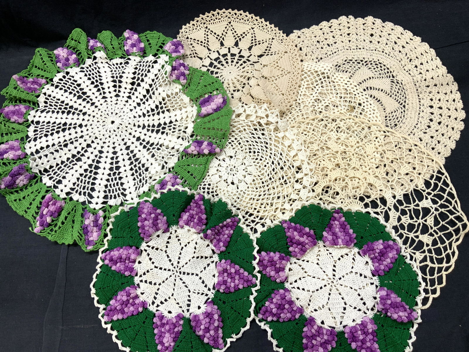 9 Vintage Crochet Doilies (1 of 12)