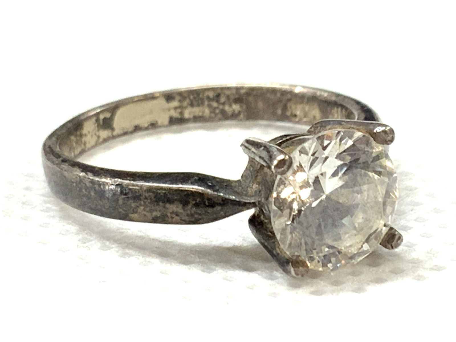 N.F. Sterling Silver Vintage Rhinestone Ring (1 of 7)
