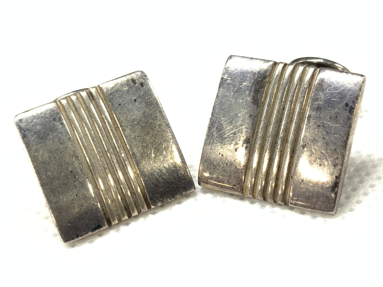 Vintage Sterling Silver Art Deco Cufflinks (1 of 6)