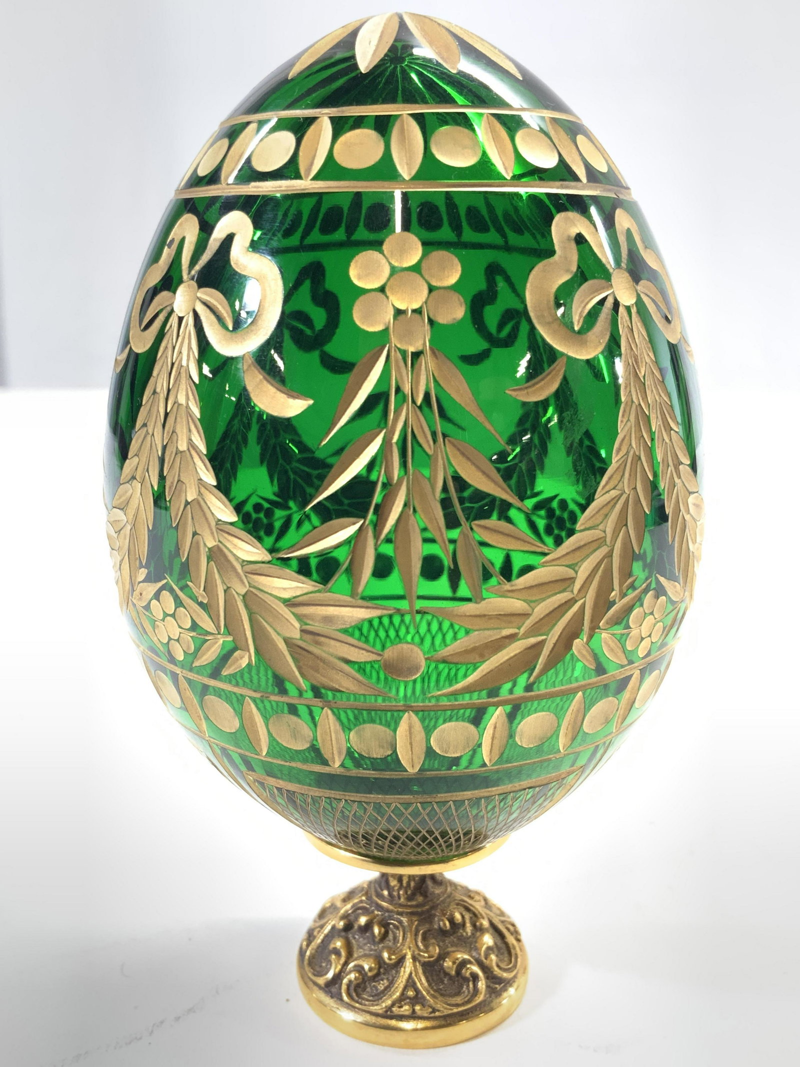 FABERGÉ Egg Green & Gold Gilt (1 of 6)