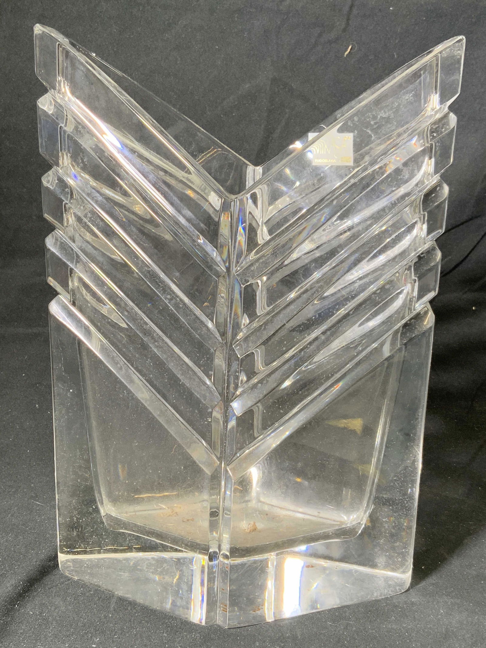 MIKASA Thick Walled Cut Crystal Vase (1 of 7)