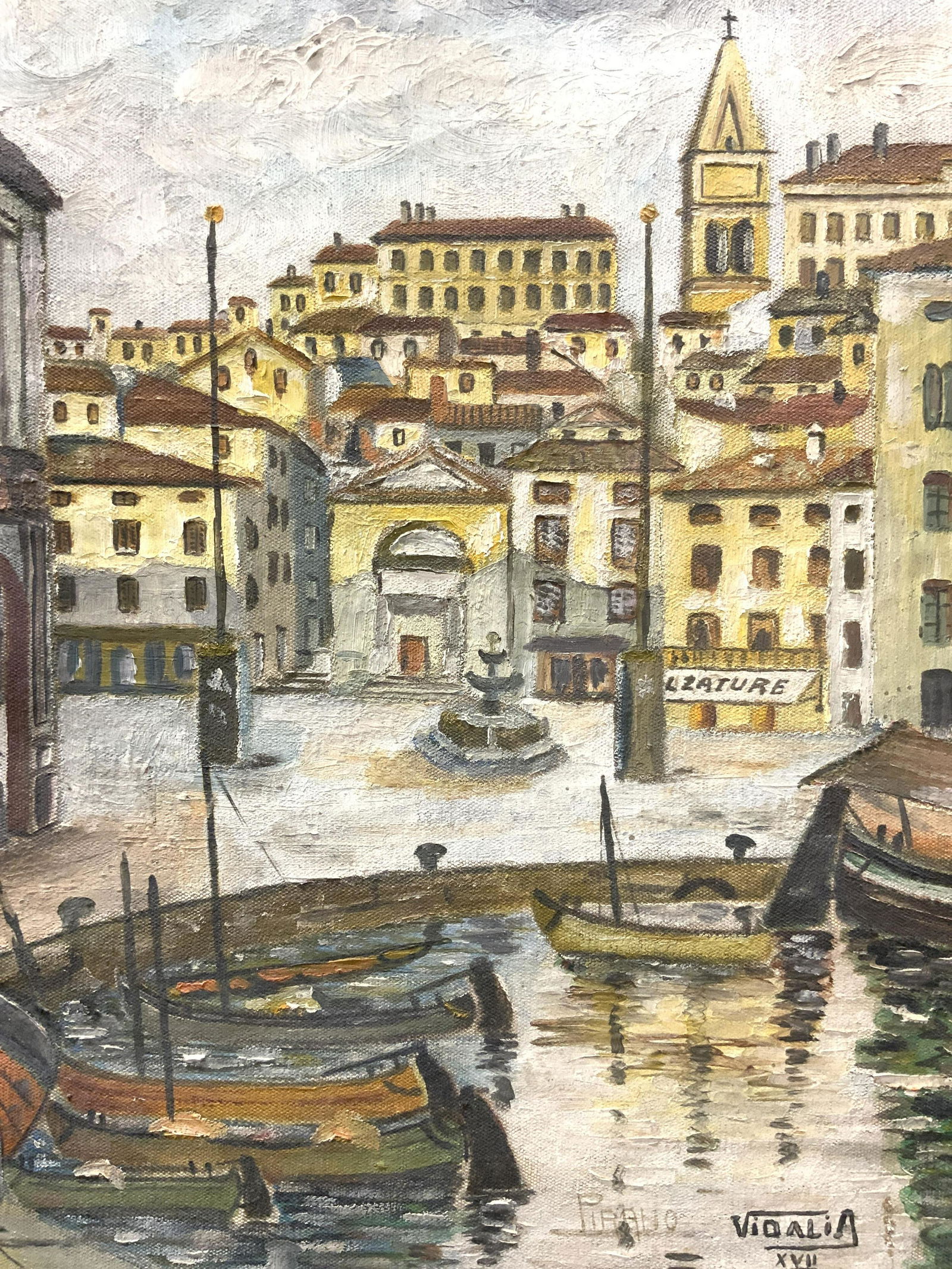 Signed Vntg VIOALIA ANTONIO XVII Oil Painting 1939 (1 of 9)