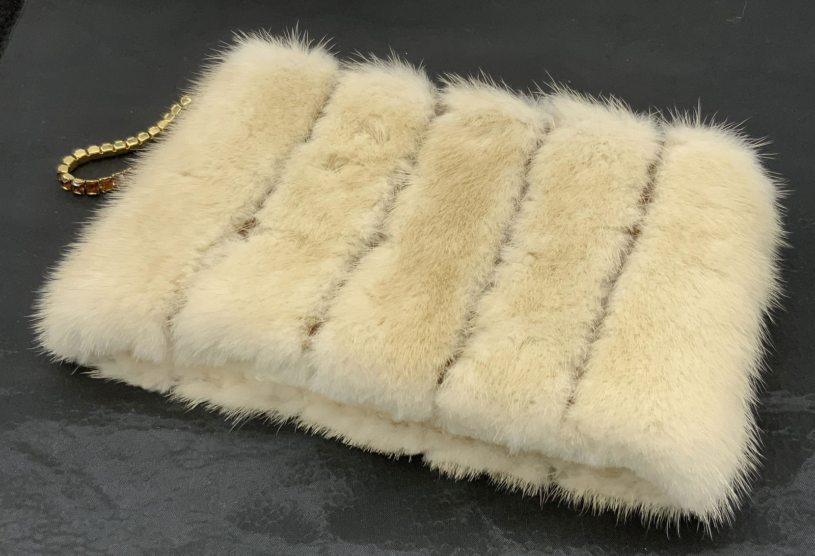 DANIEL SWAROVSKI French Mink Fur Crystal Purse, Bx (1 of 17)