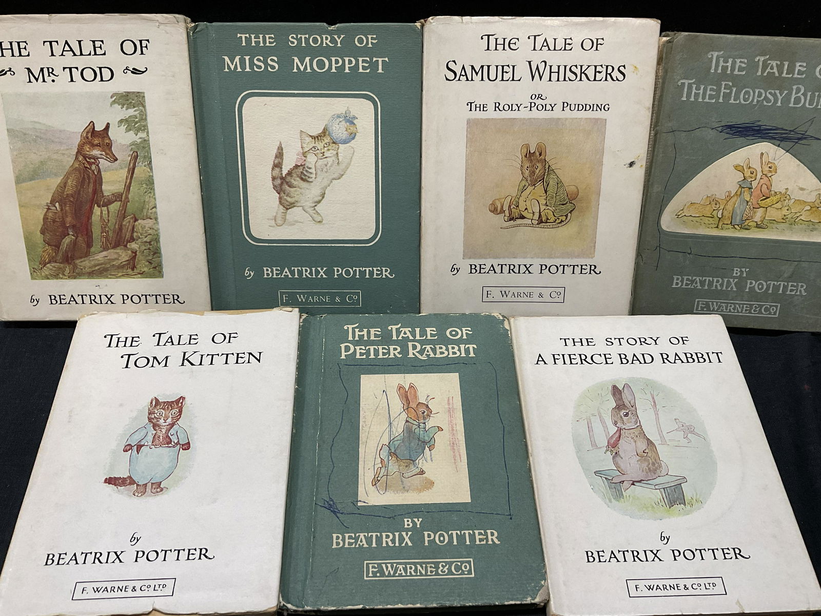 Lot 7 Beatrix Potter VNTG Childrens Books, Tale Of (1 of 7)