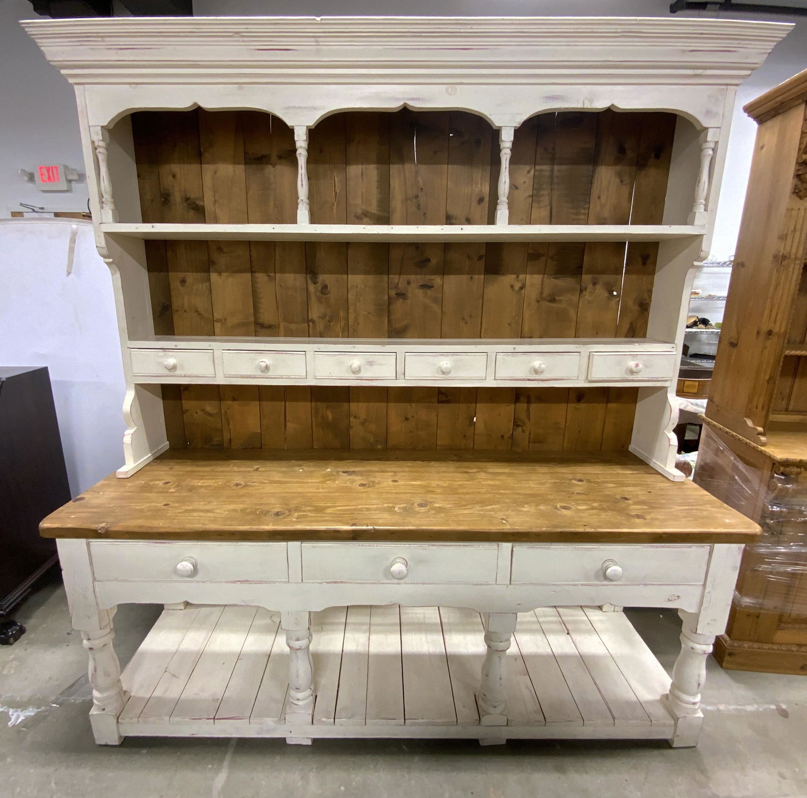Vintage Wooden Credenza Hutch (1 of 11)
