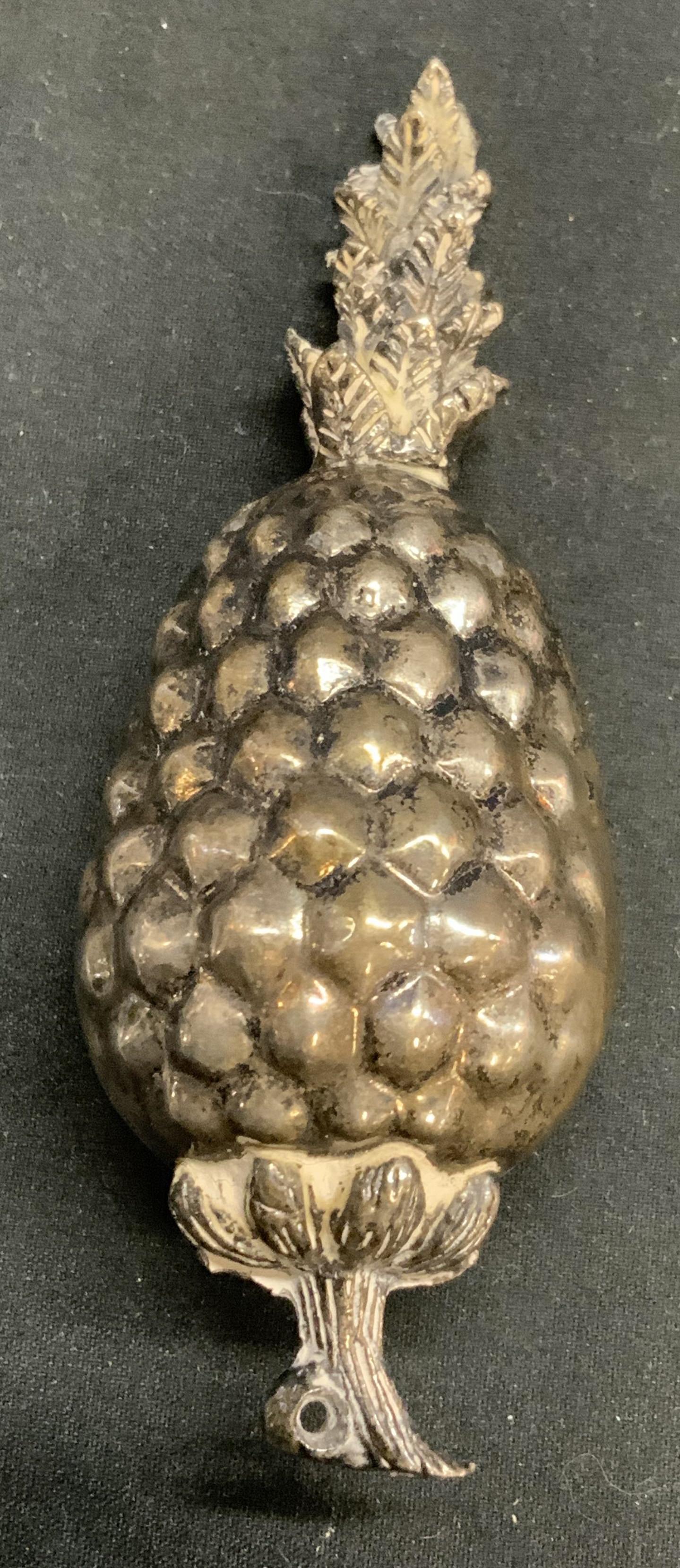 Sculpted Metal Pineapple Pendant (1 of 6)