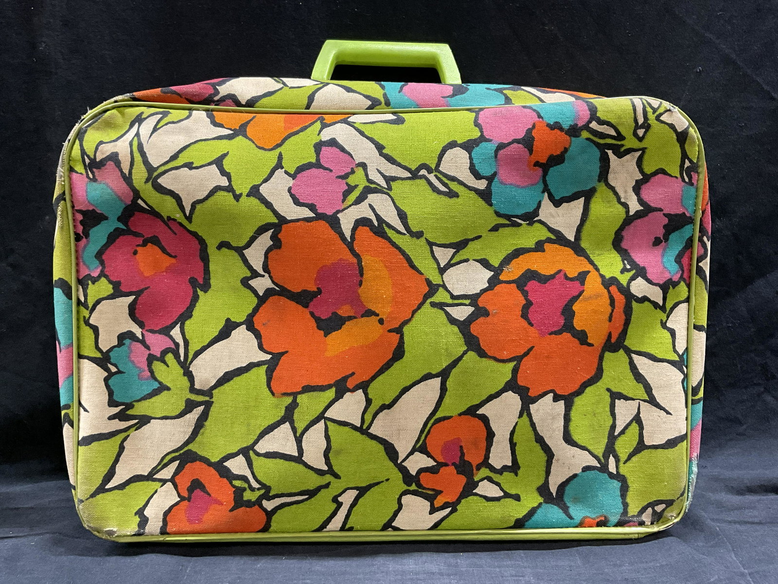 Vintage Japanese Cloth Suitcase (1 of 9)