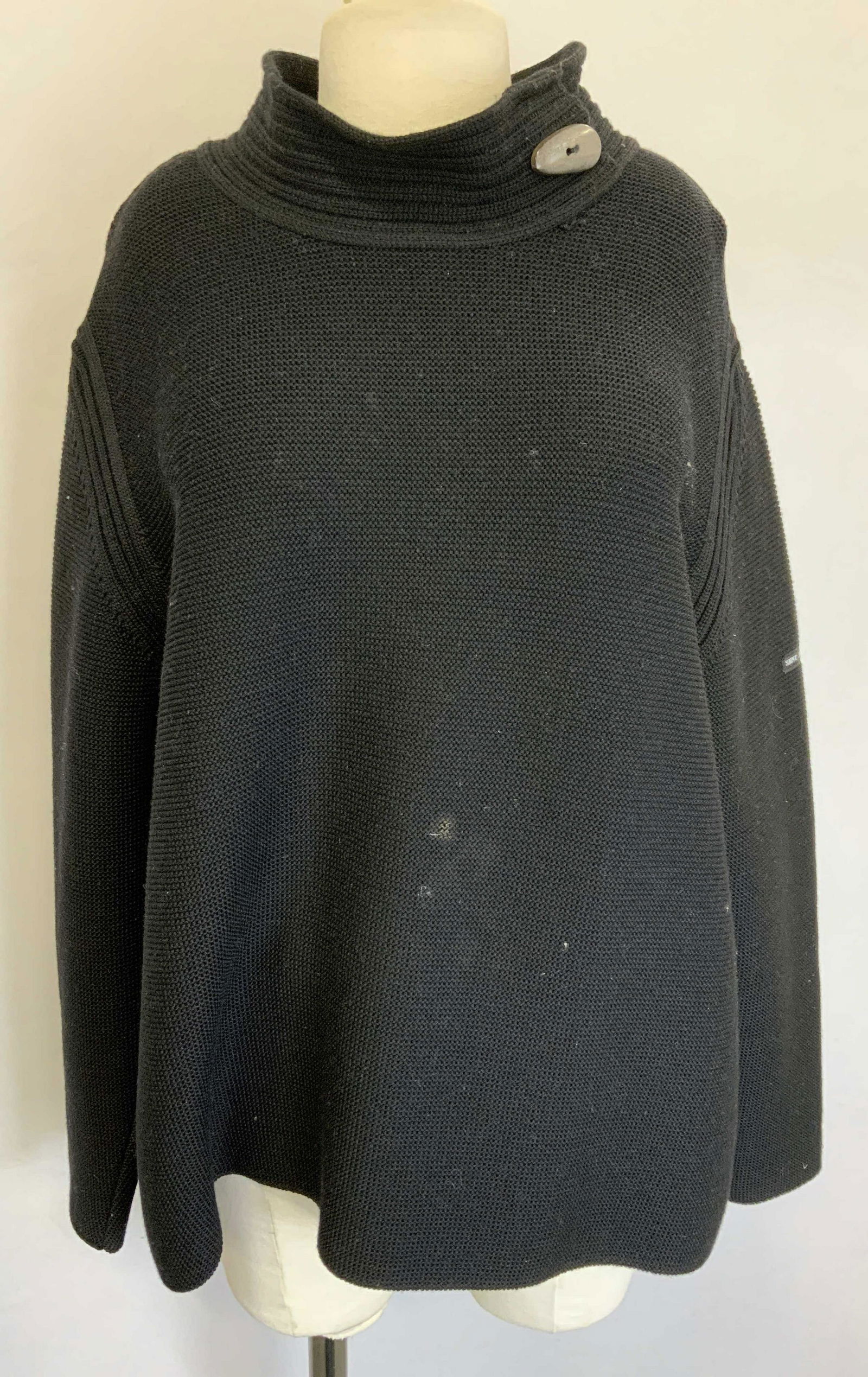 SAINT JAMES Black Wool Sweater, Plus Size (1 of 6)