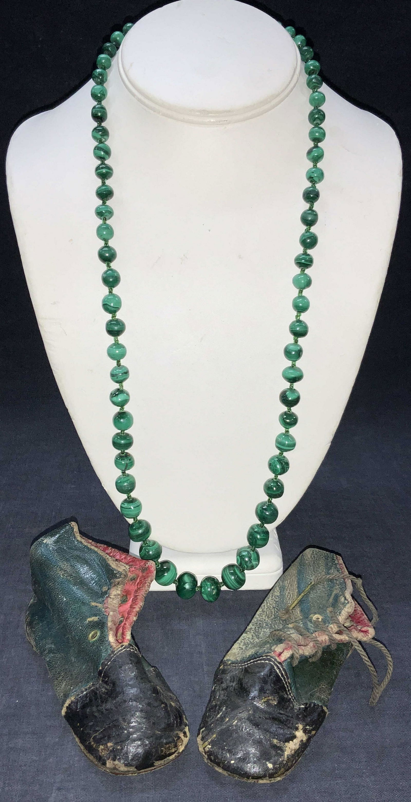 Graduated Malachite Beaded Necklace, More 3 (1 of 9)