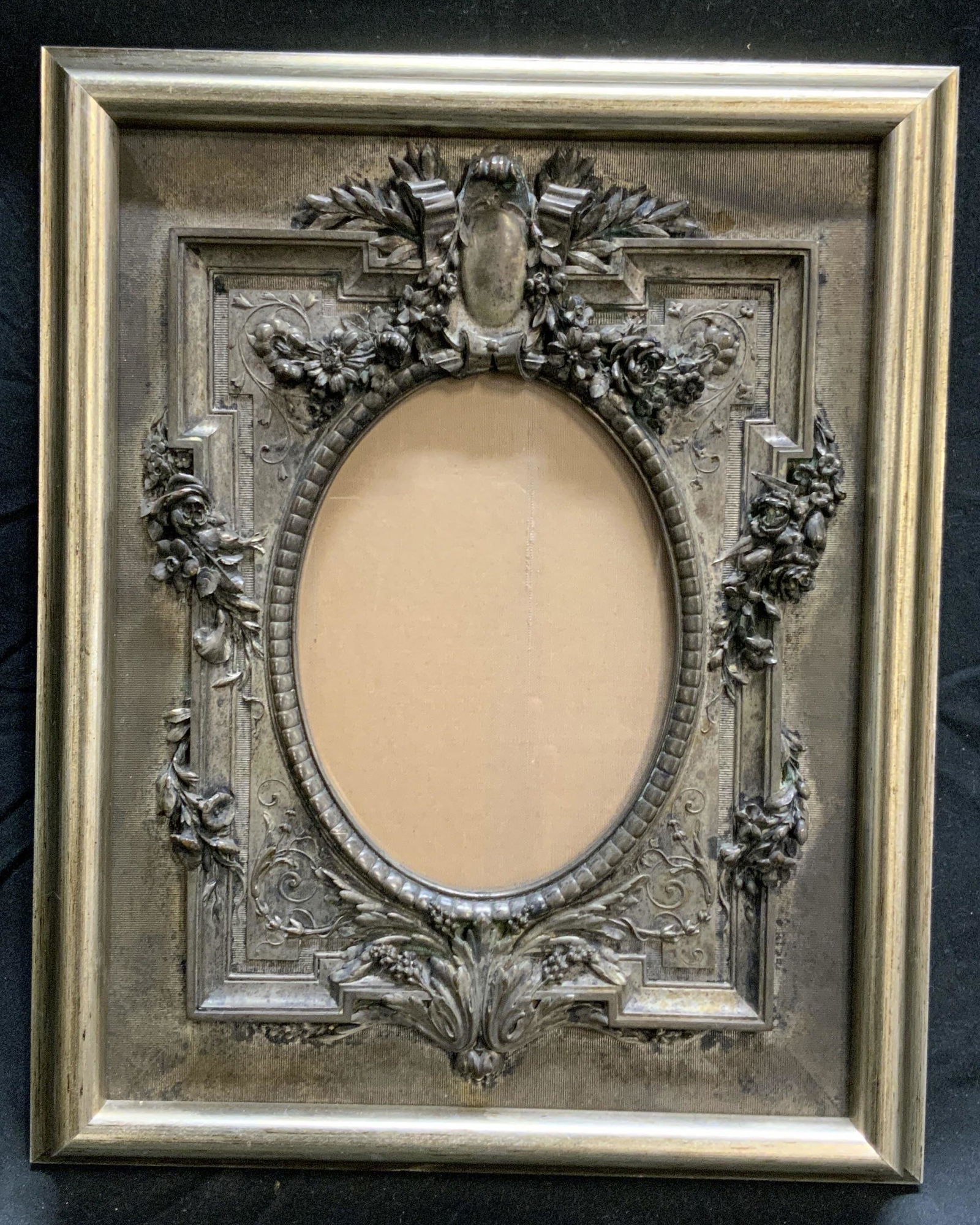 Gilt Wood & Ornate Embossed Metal Frame (1 of 7)
