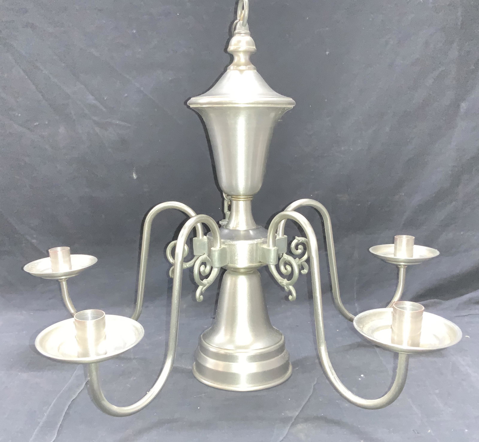 Lightweight Brushed Aluminum 5 Arm Ceiling Light (1 of 9)