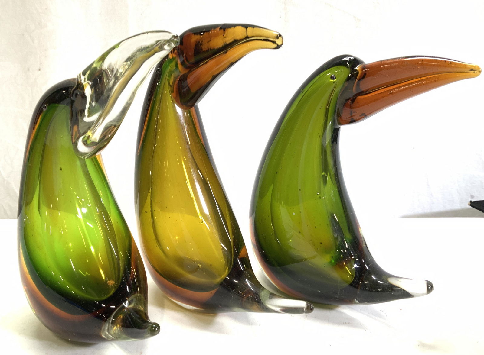 Set 3 Mid Century Murano Art Glass Toucan Figurals (1 of 7)