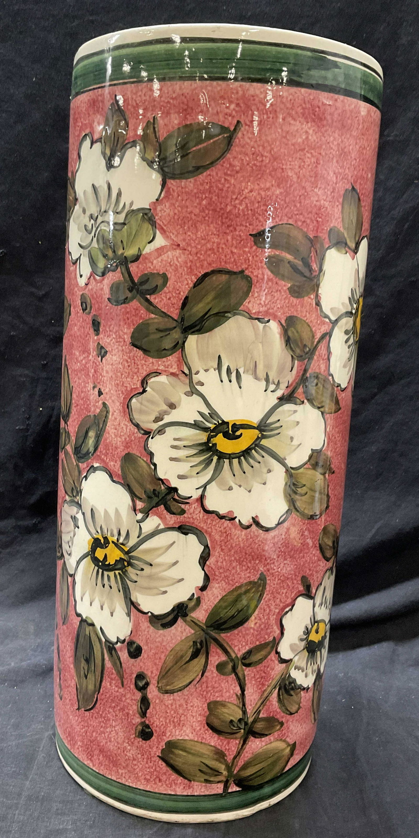 Hand Painted Ceramic Umbrella Stand, Spain (1 of 6)