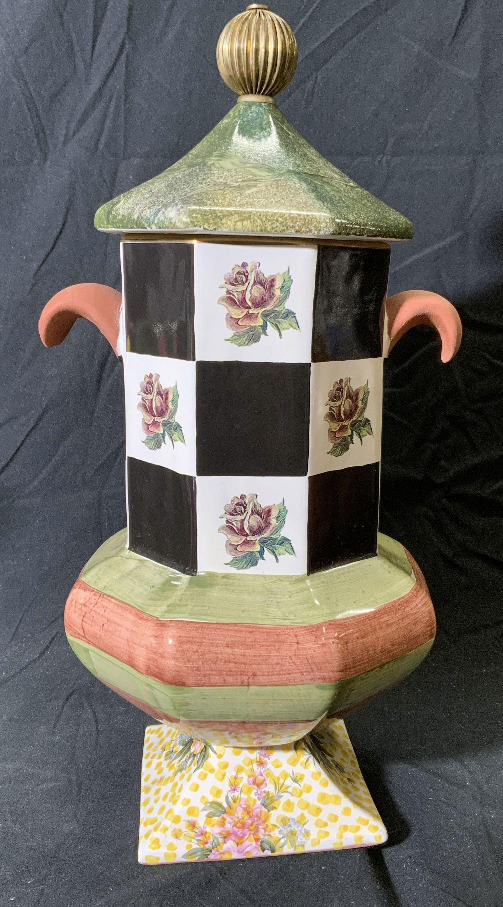 MACKENZIE CHILDS Vintage Torquay Ceramic Canister (1 of 7)