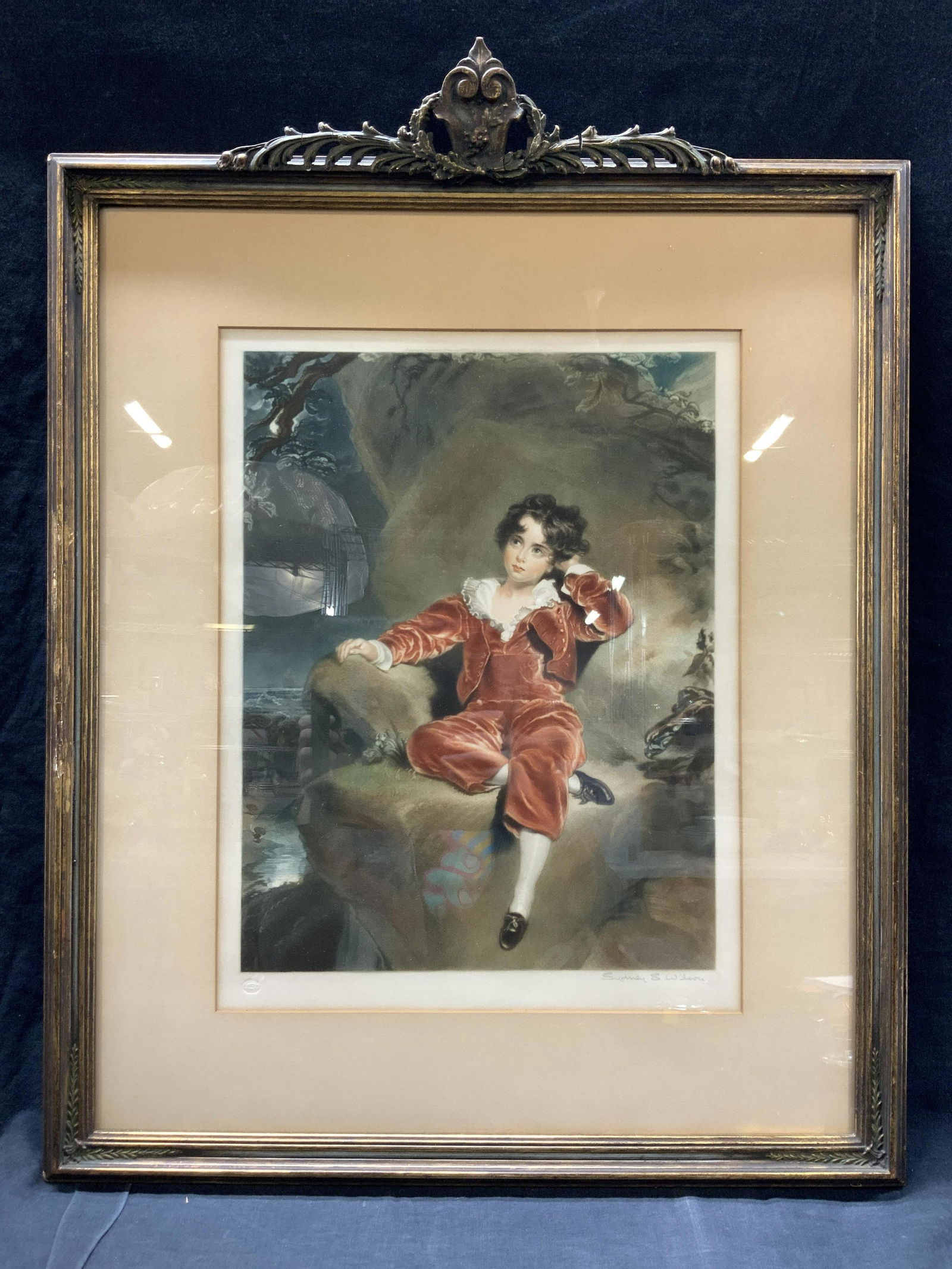 Signed The Red Boy Colored Mezzotint (1 of 13)